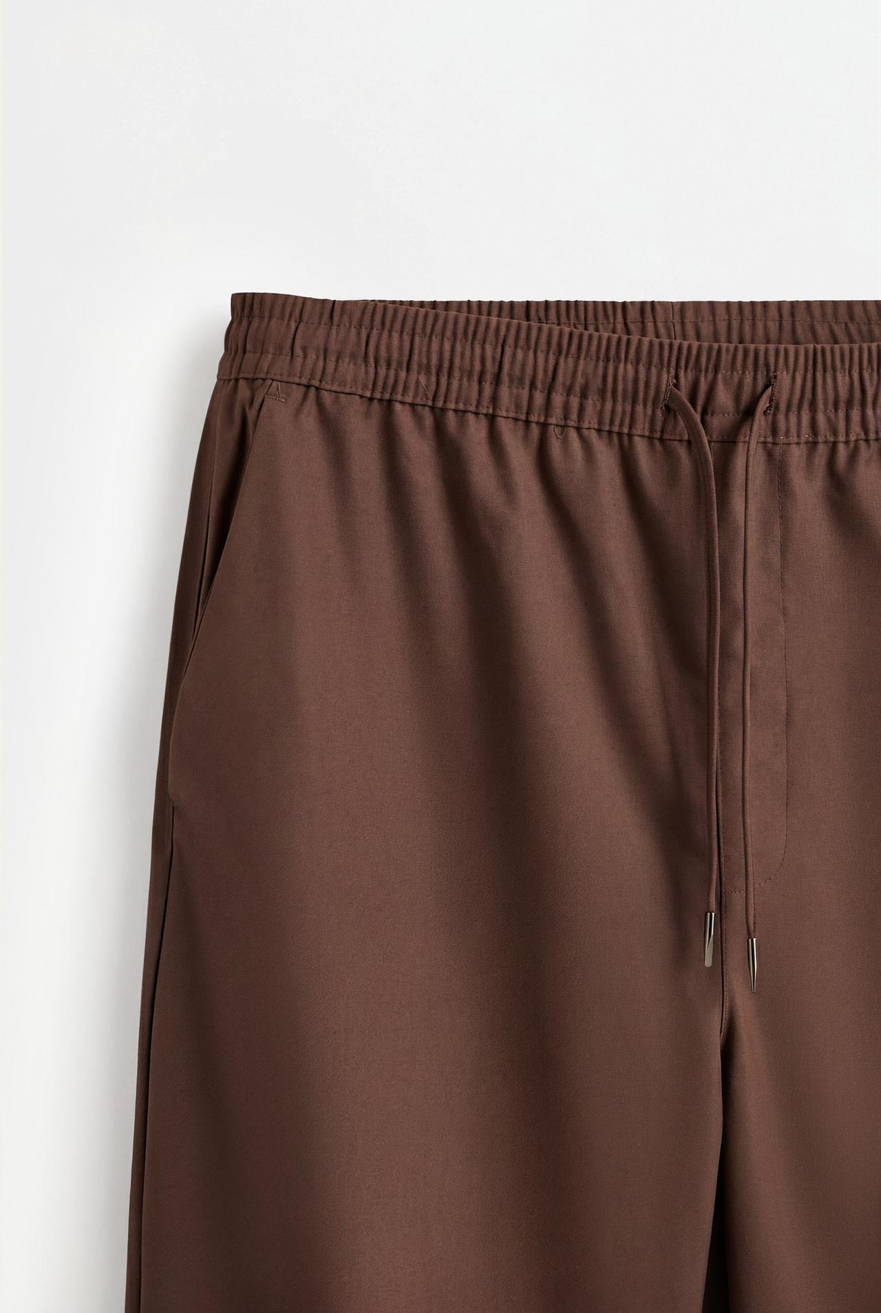Baggy tailored joggers — BROWN