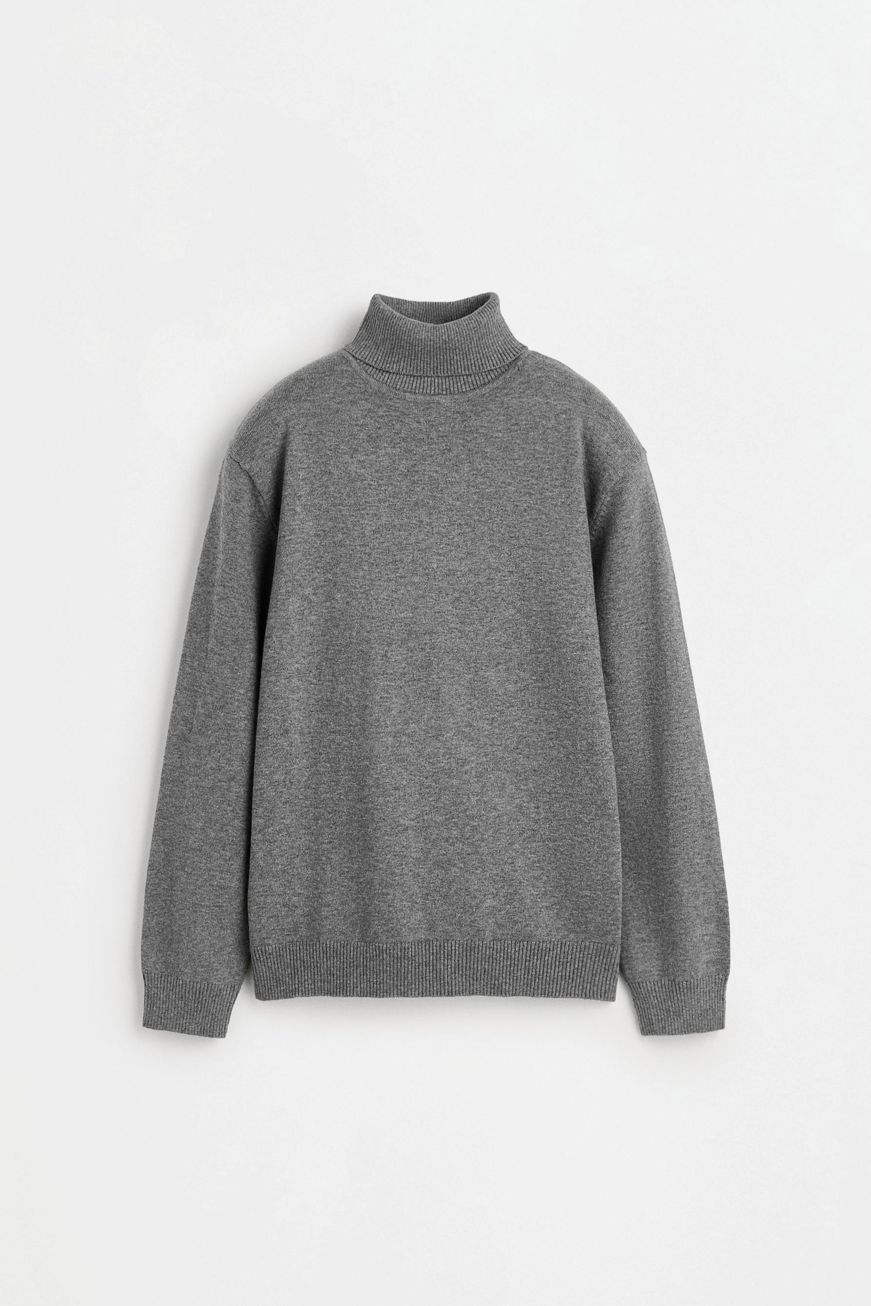 Roll neck sweater — GREY MARL