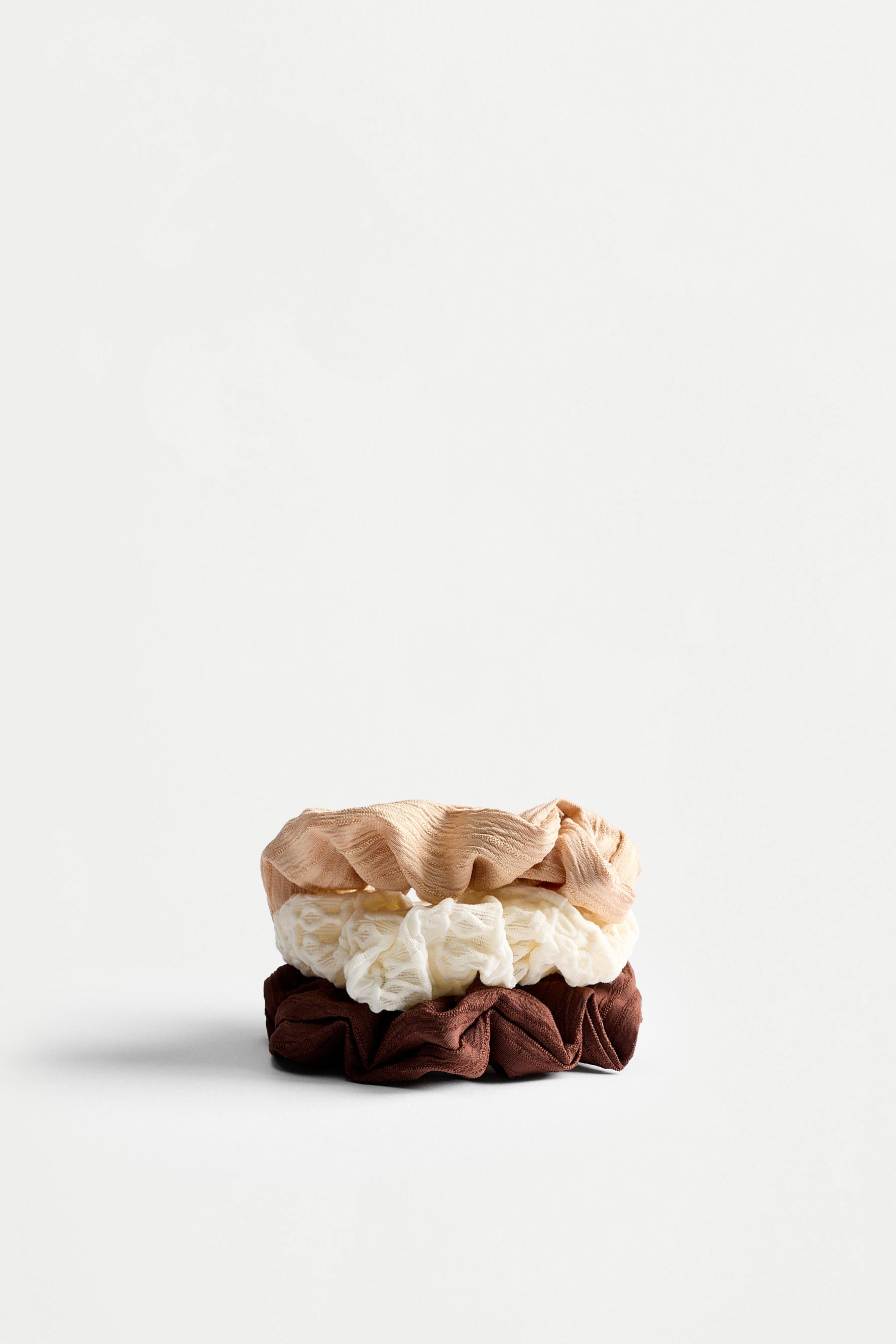 Medium Scrunchies (3-Pack) — BROWN