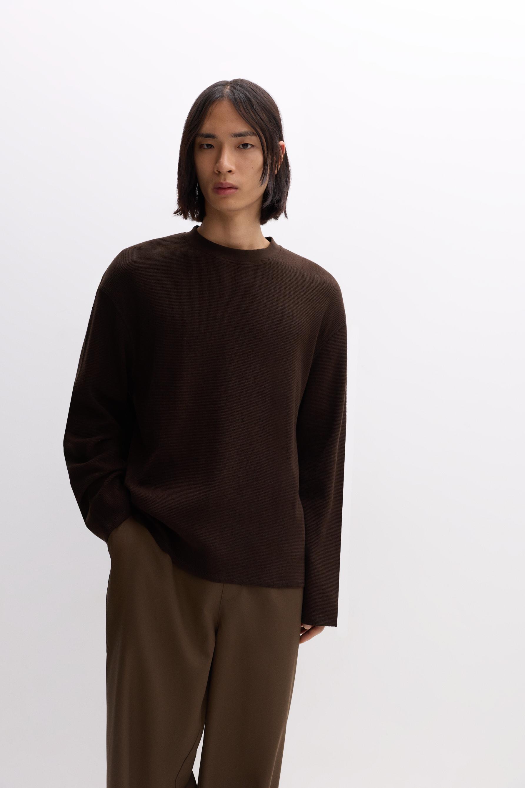 Camiseta textura manga larga