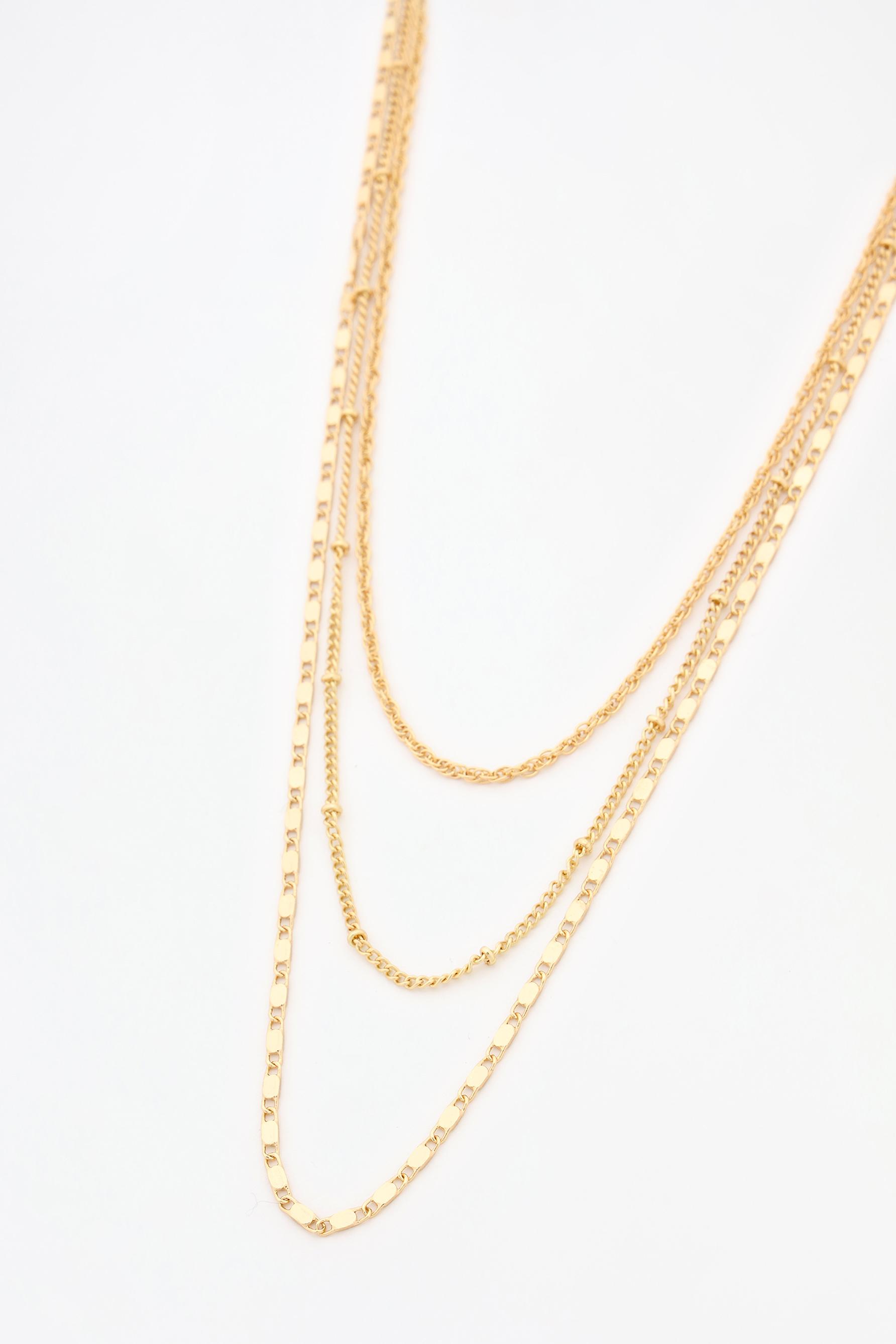 Pack of 3 assorted necklaces — GOLD