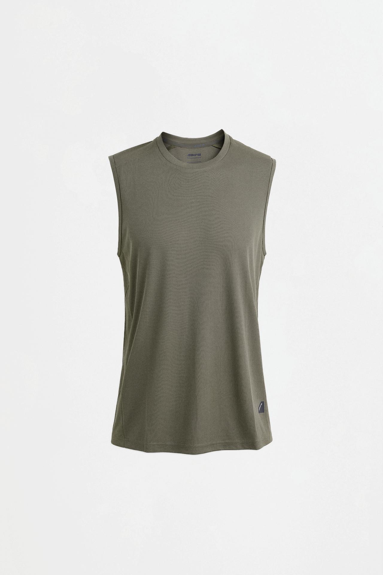 Sleeveless sports T-shirt — DARK GREEN