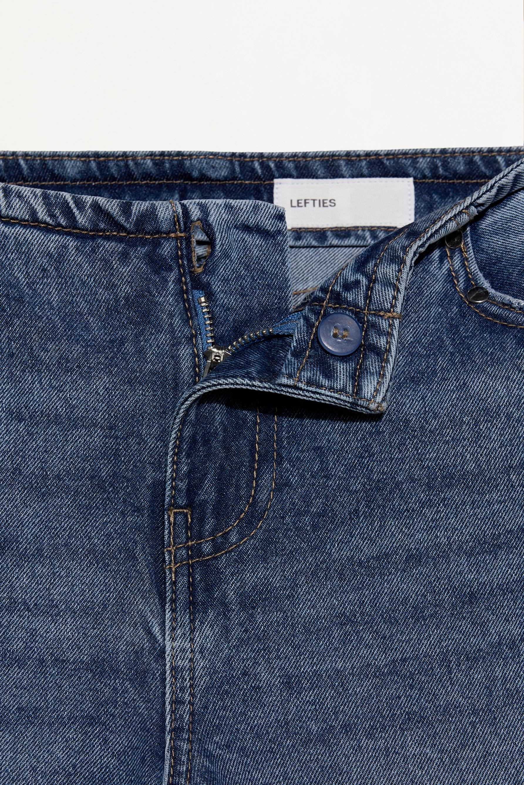 Wide-leg stud jeans — INDIGO