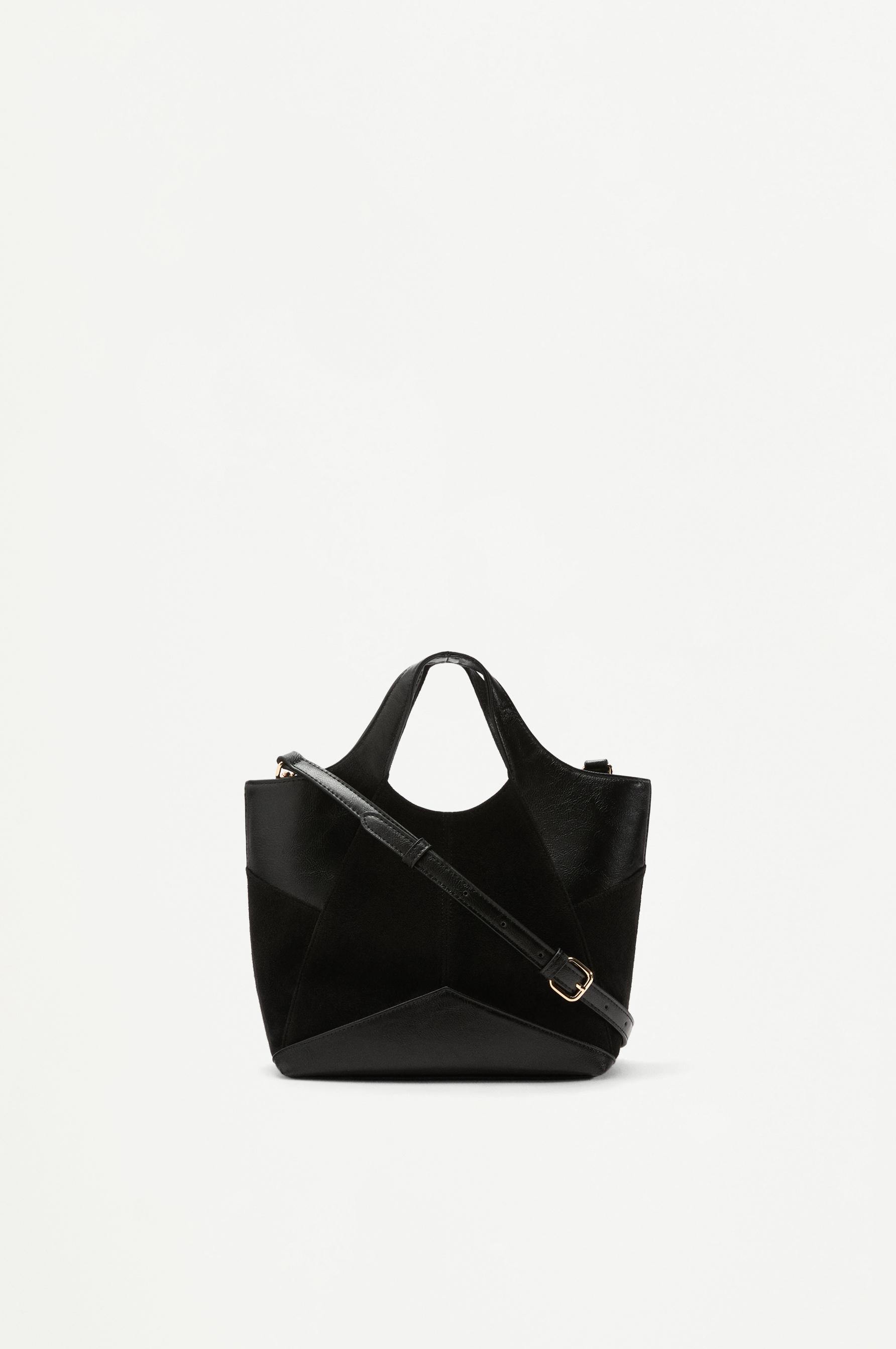 Patchwork crossbody bag — BLACK