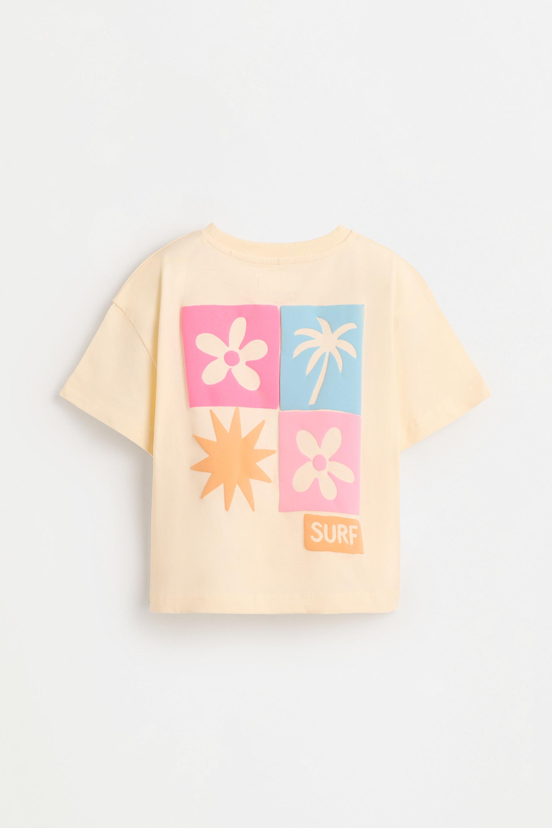 Raised print T-shirt — YELLOW