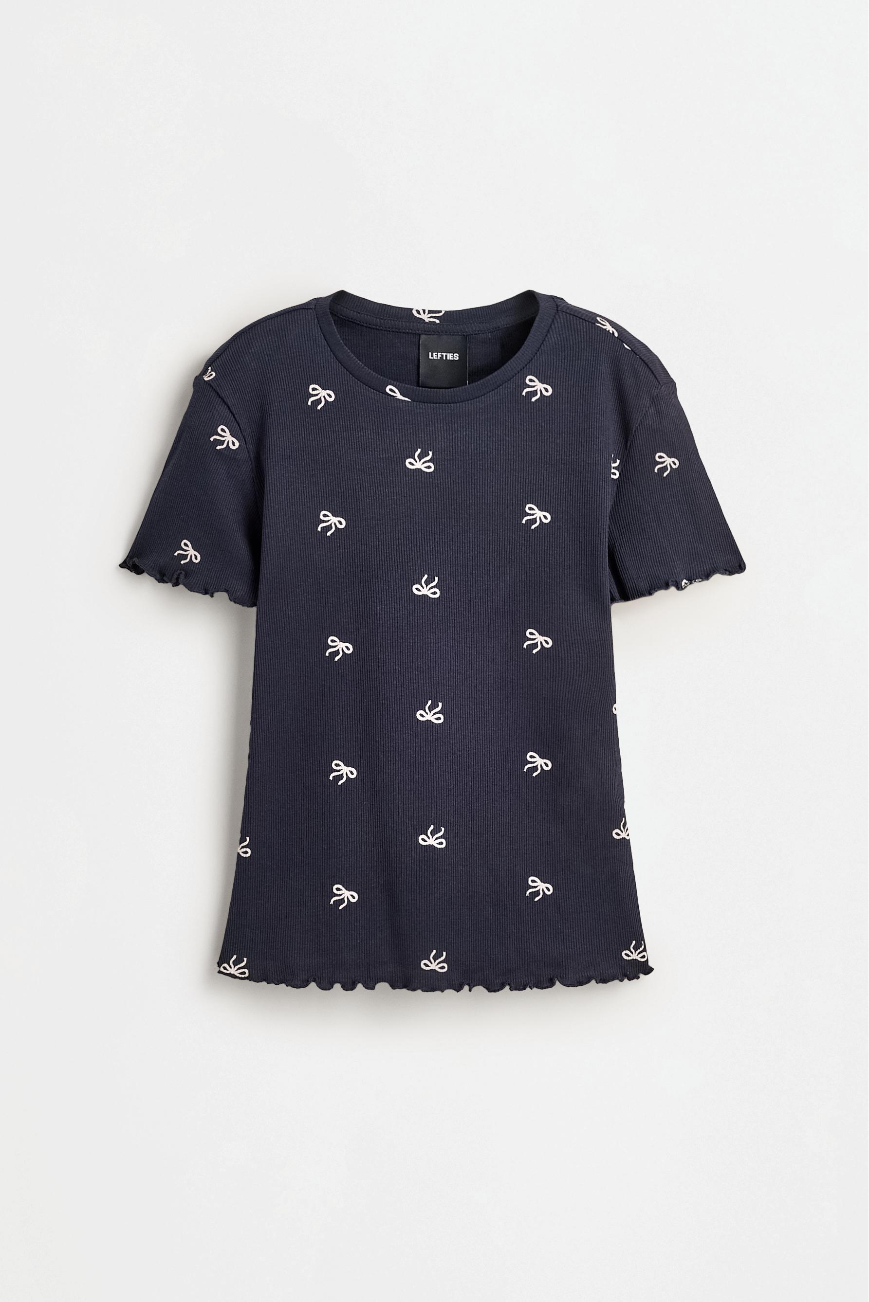 Long printed pyjamas — NAVY (alternate view)