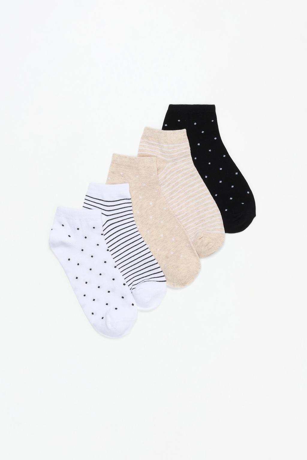 5-pack of contrast short socks