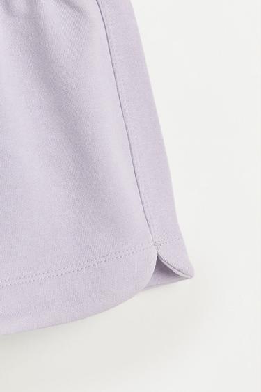 Plain plush shorts — MAUVE 4