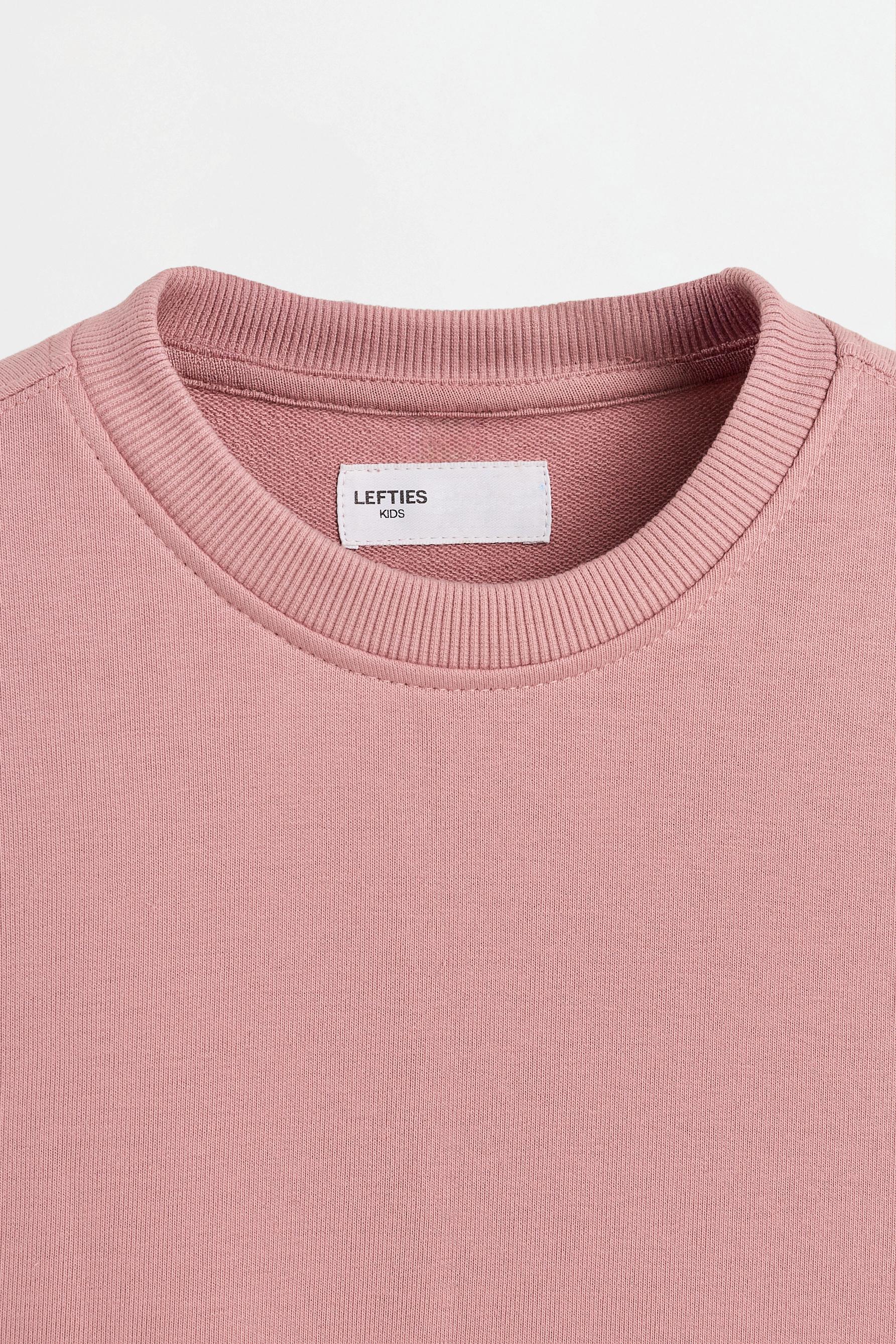 Plain plush sweatshirt — ROSE PINK