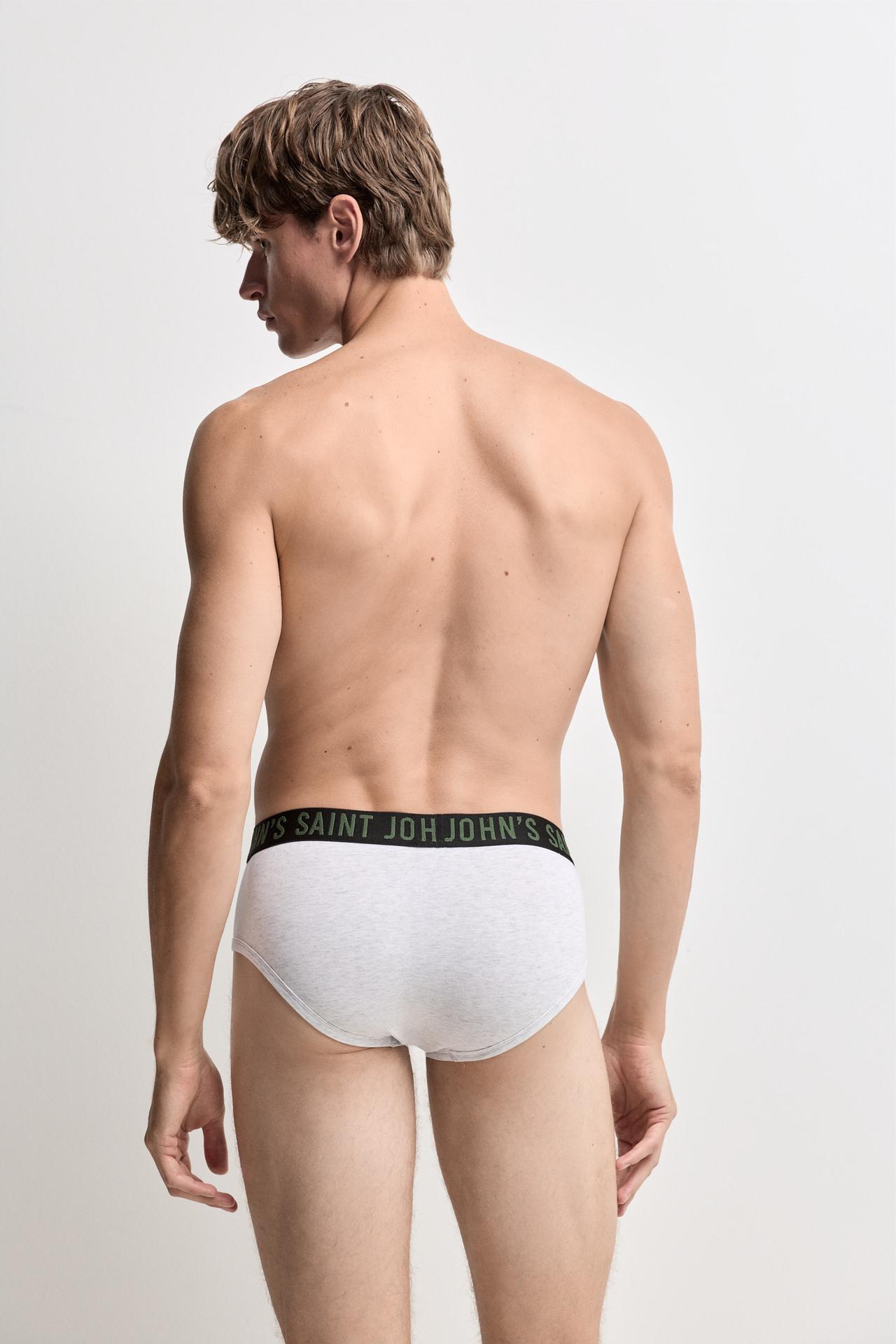 Text-Detail Briefs (Pack of 5) — GREEN