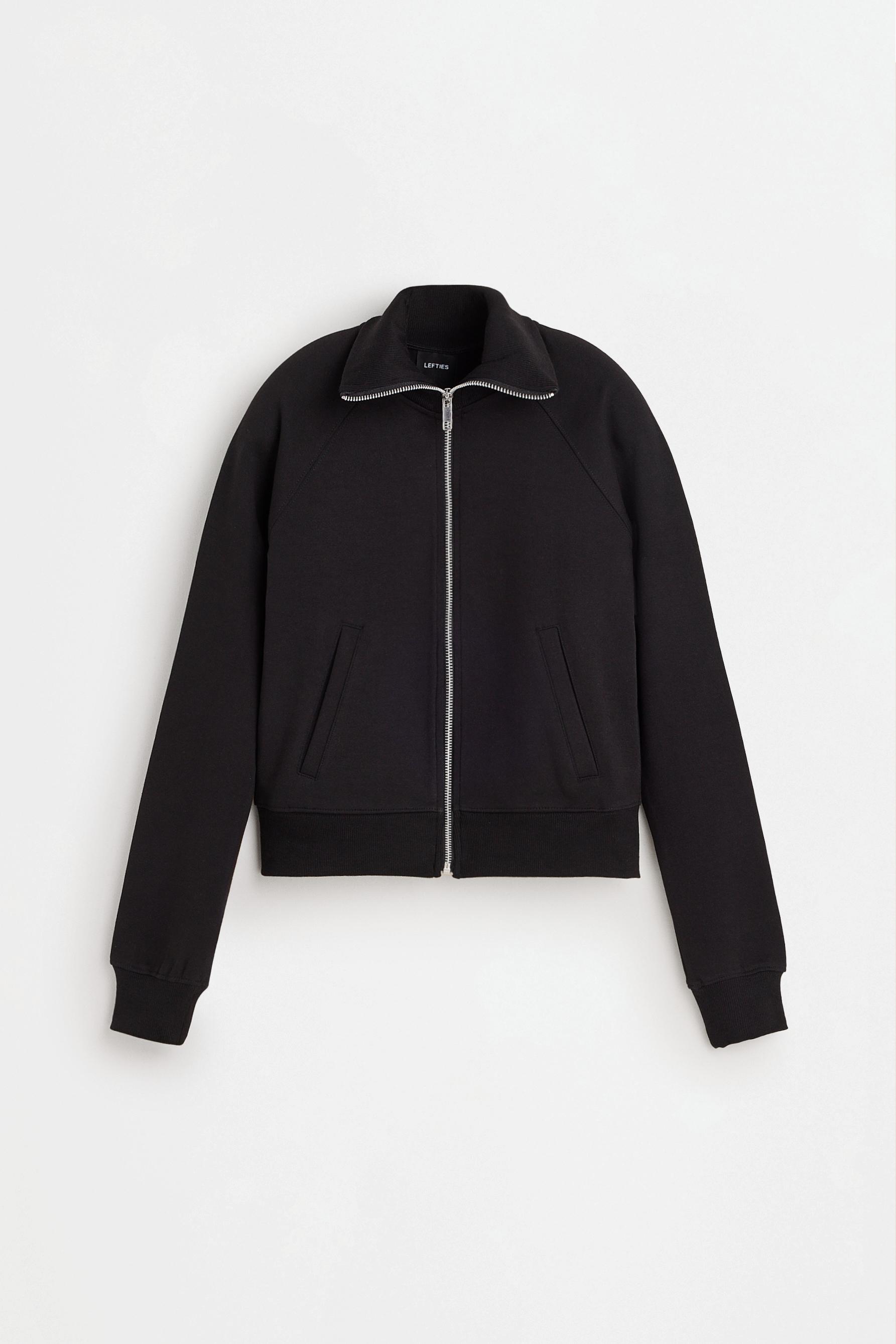 Basic interlock jacket — BLACK