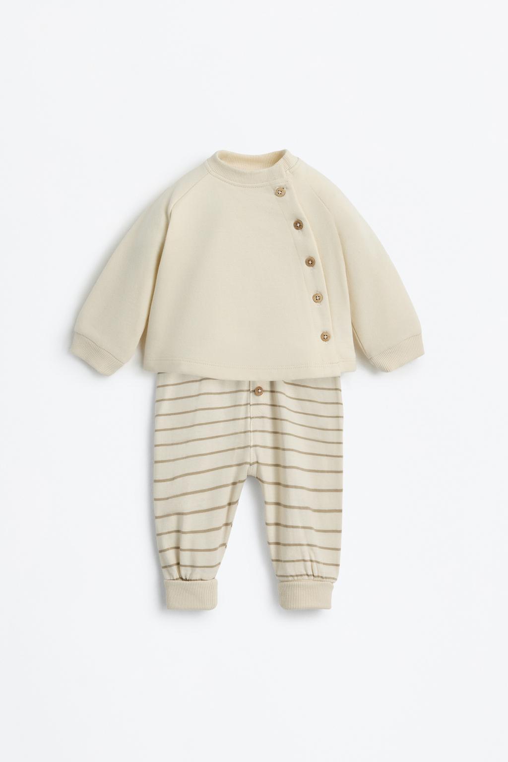 Conjunto sudadera y pantalón botones