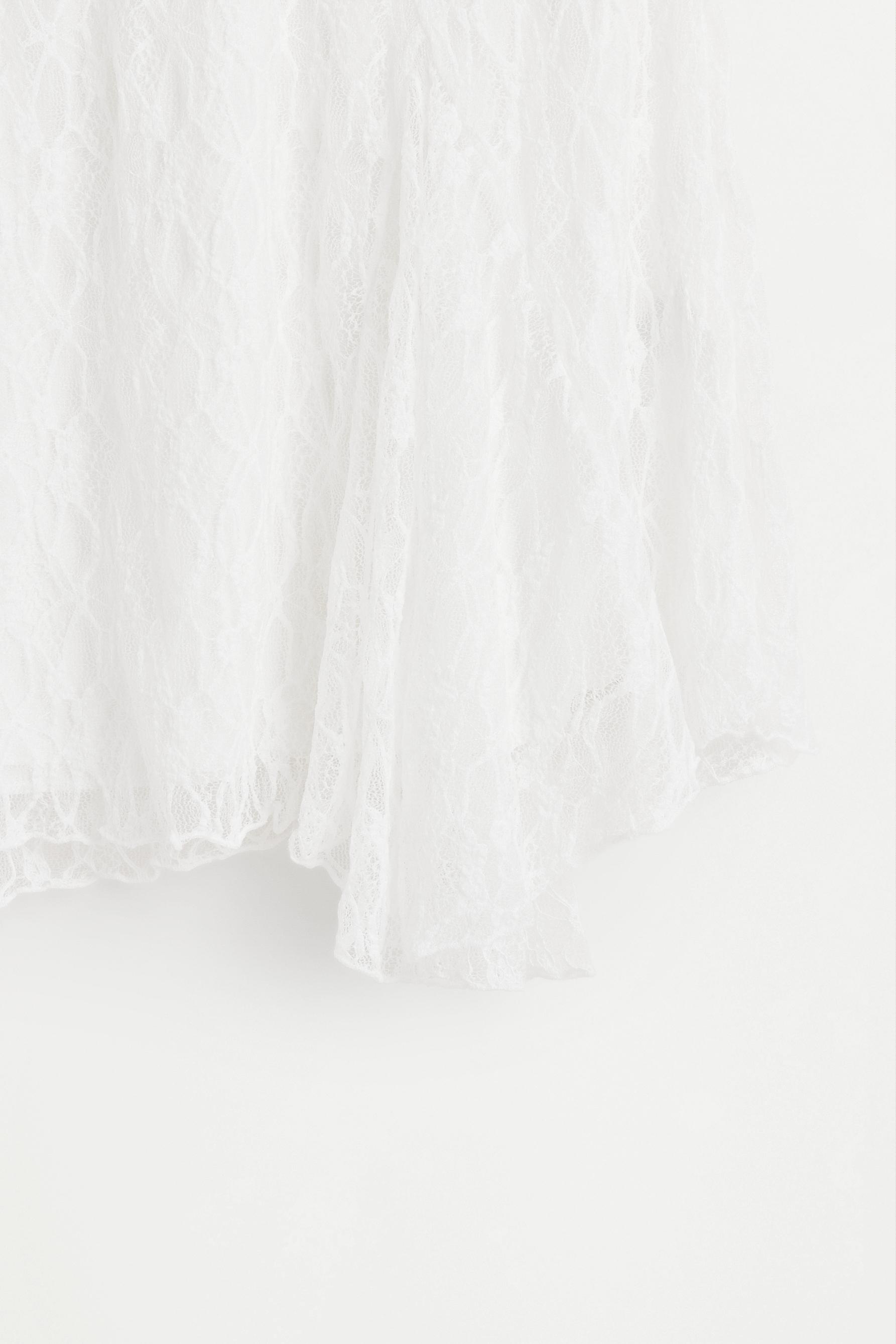 Lace mini skirt — OFF WHITE