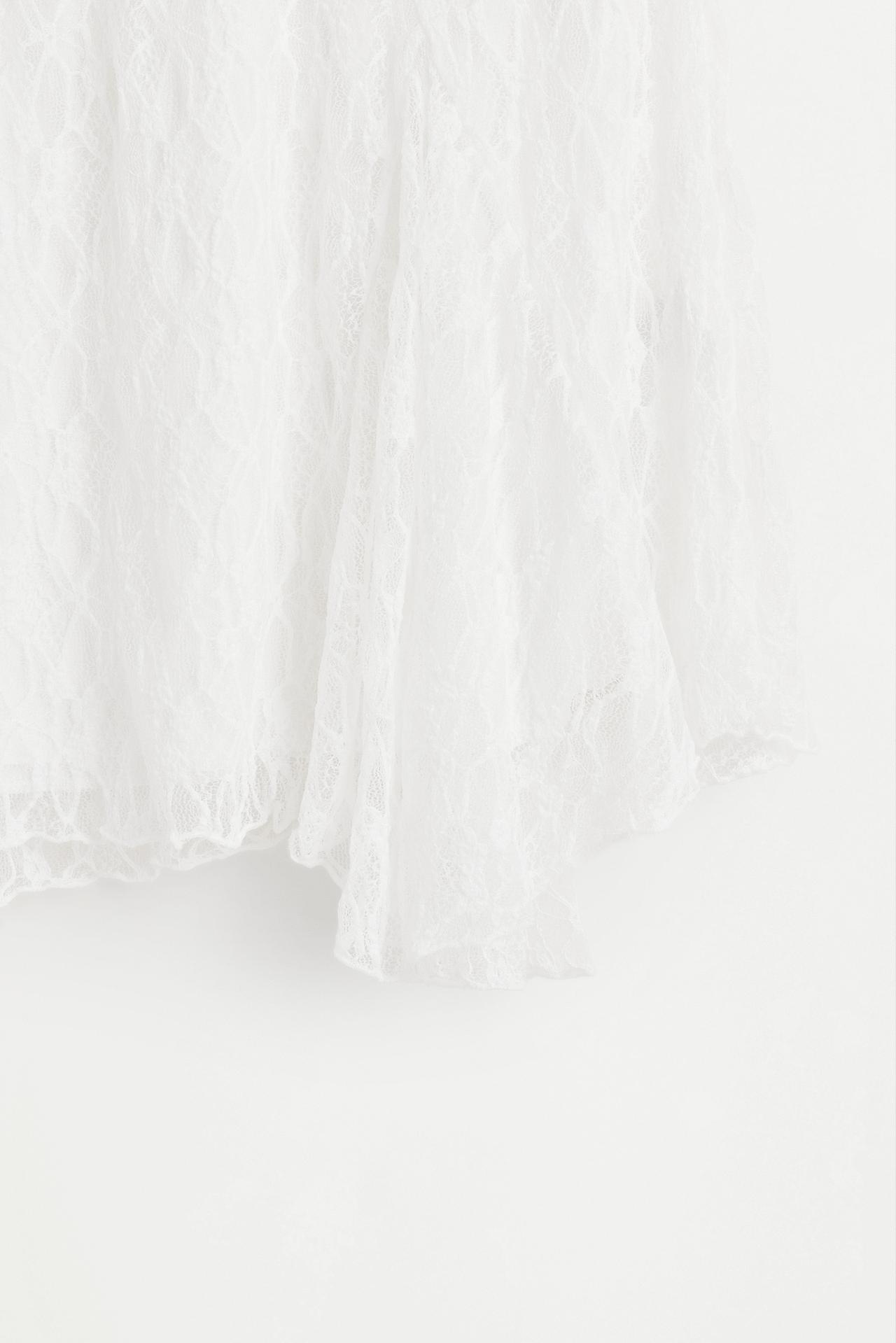Lace mini skirt — OFF WHITE