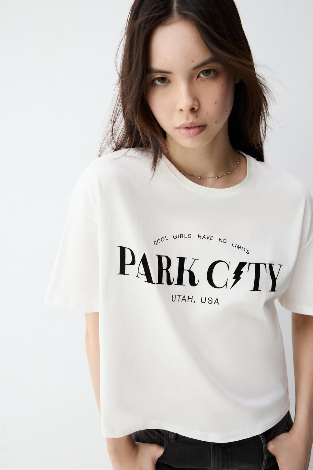 Camiseta estampado aveludado