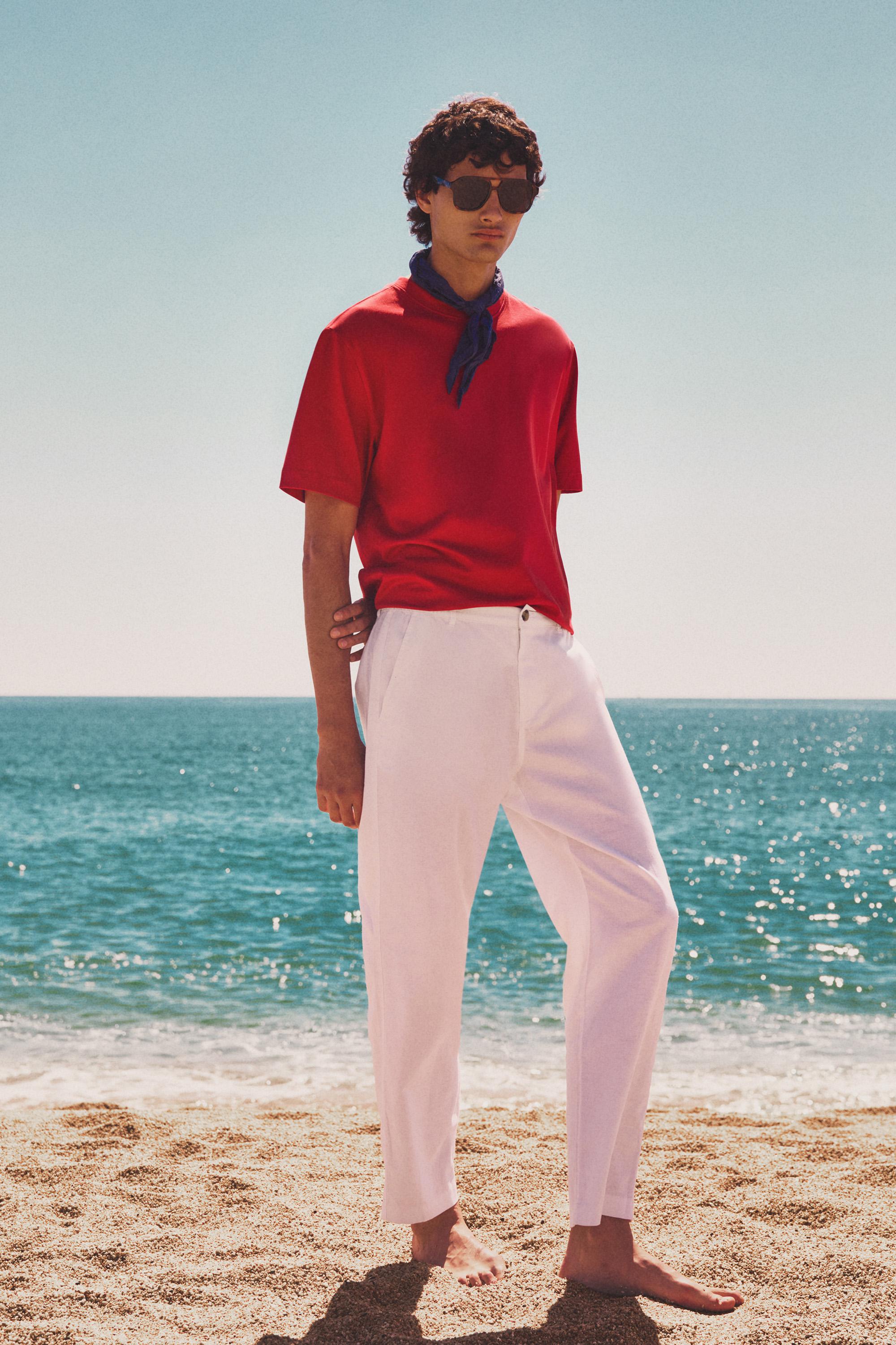 Cotton - linen smart trousers — WHITE