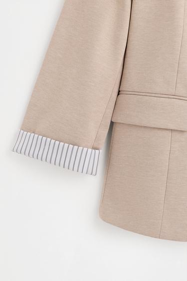 Striped cuff blazer — ECRU 8