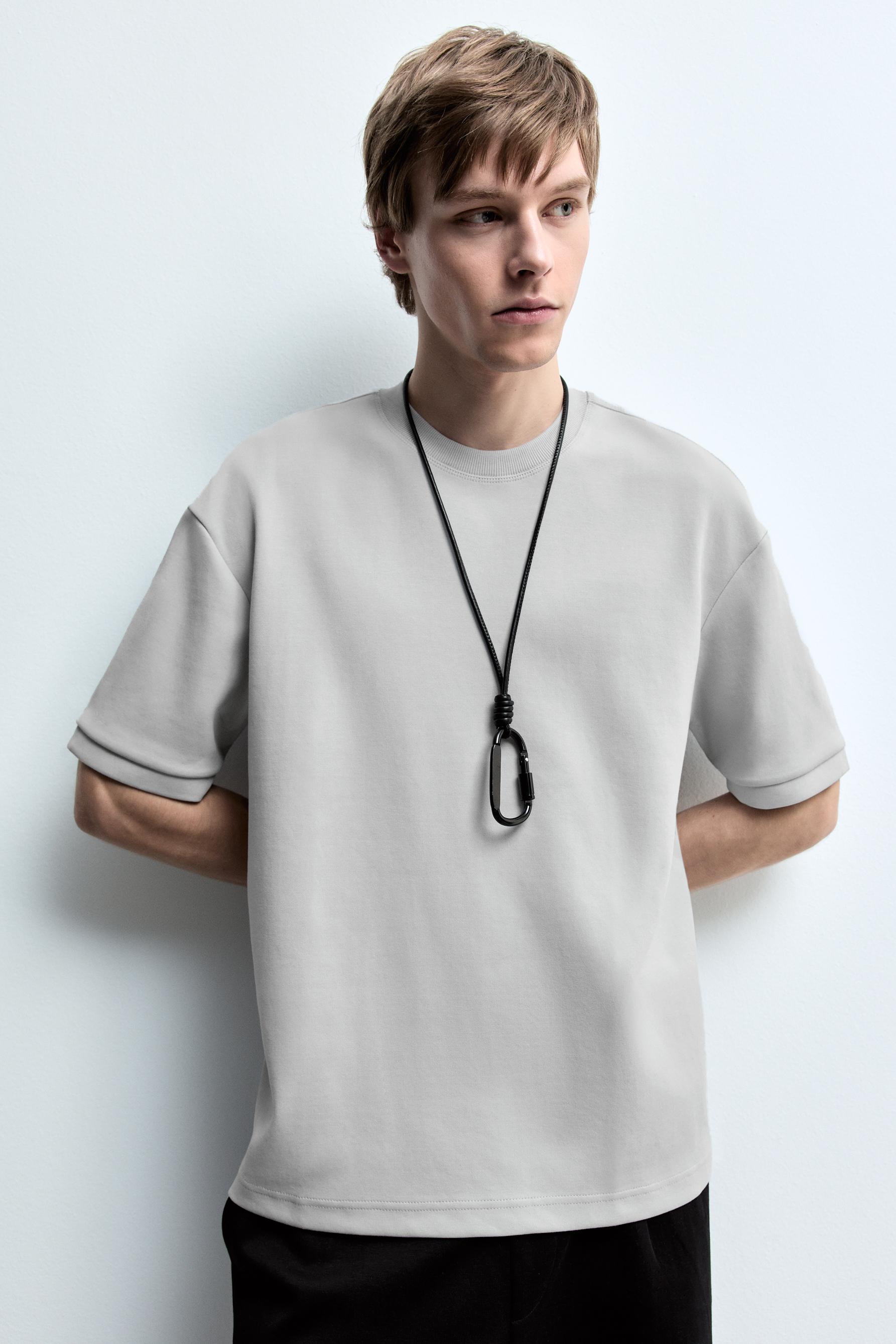Heavy interlock T-shirt — PALE BLUE