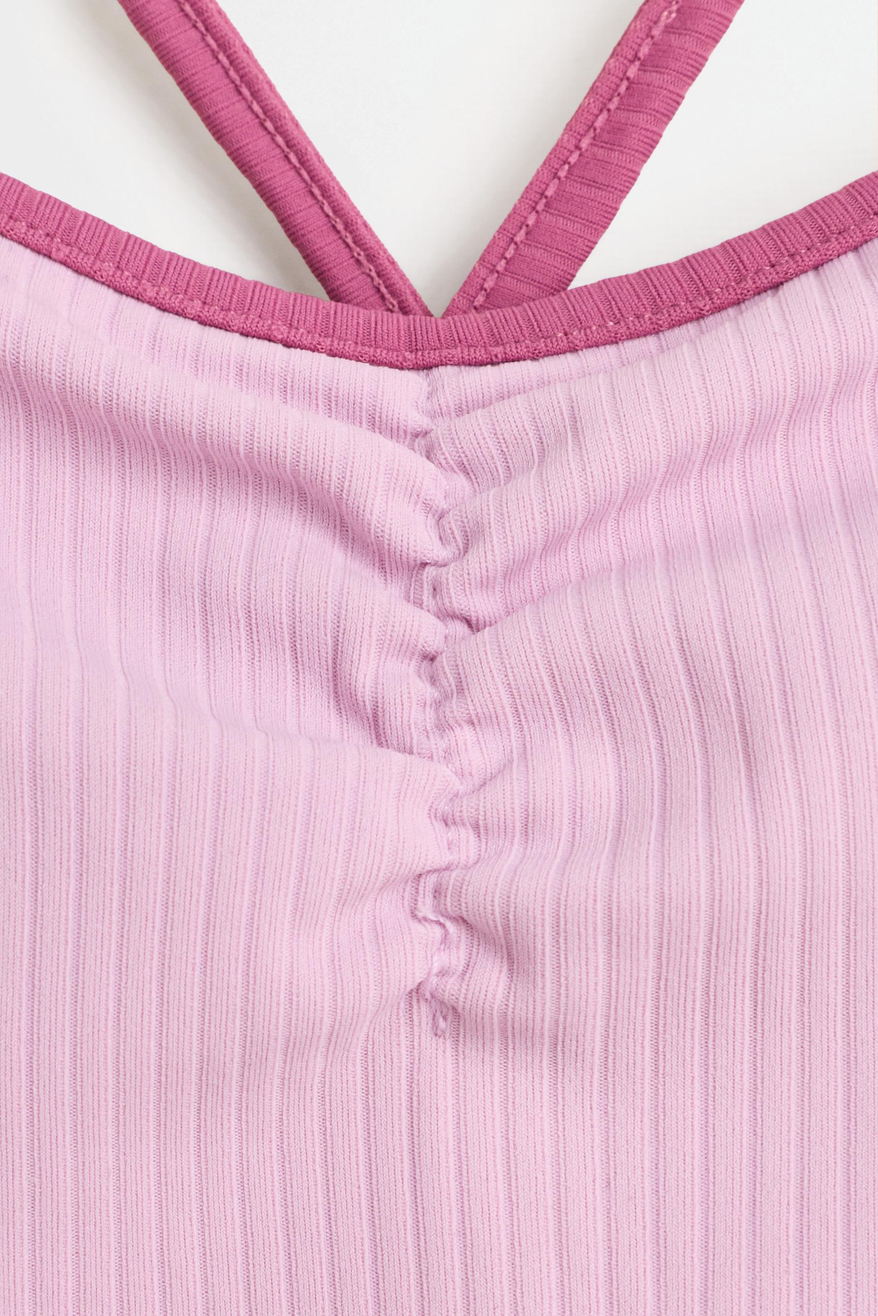 Ribbed ballet bodysuit — PINK
