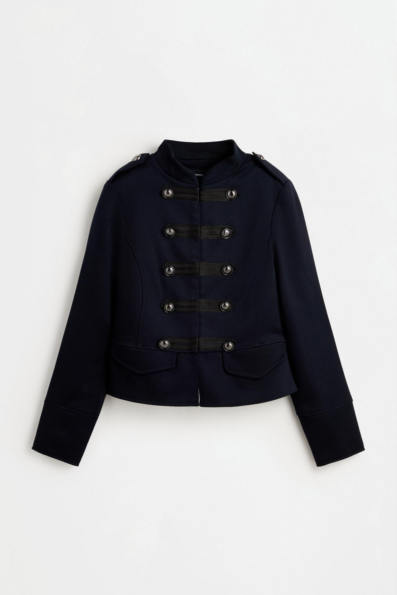 Fitted toggle jacket — NAVY