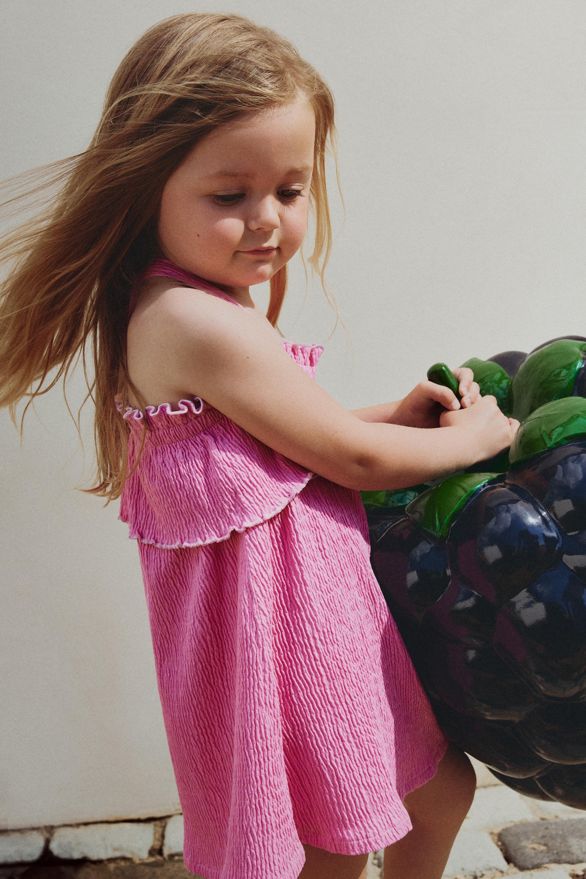 Ruffled dress — FUCHSIA