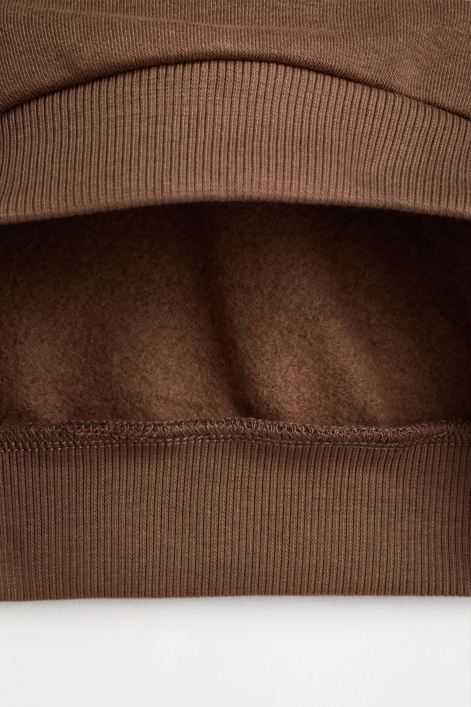 Sweatshirt and ribbed leggings set — CHOCOLATE