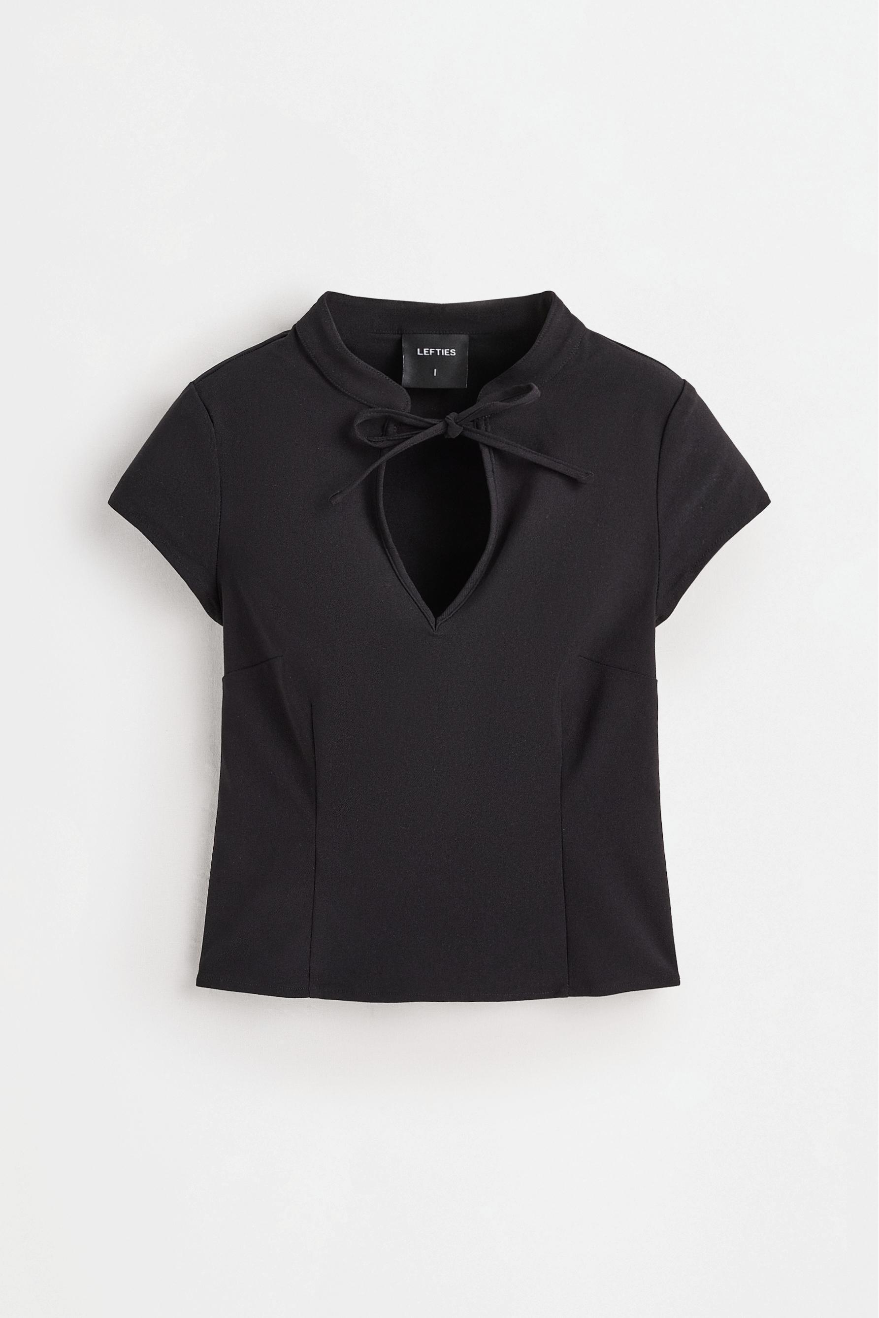 Qipao blouse — BLACK