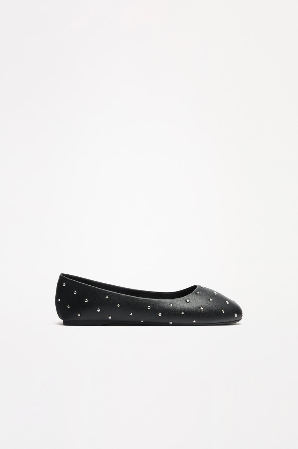 Studded ballet flats