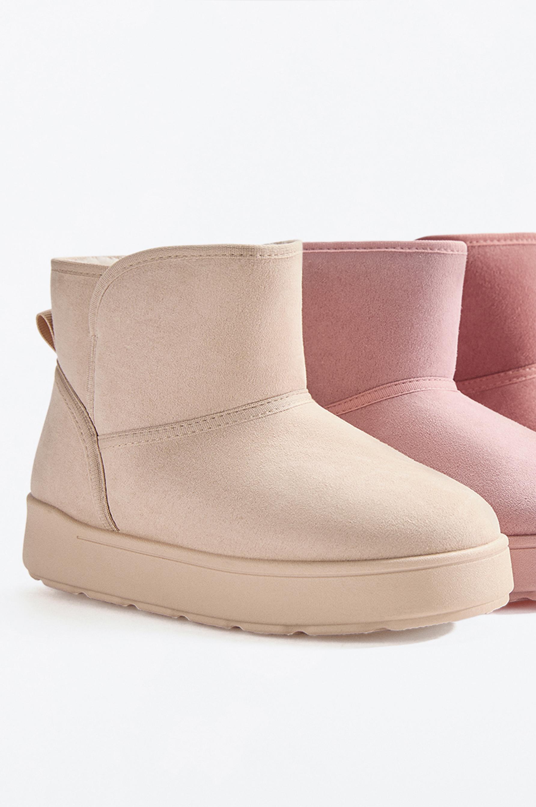 Lined ankle boot — BEIGE