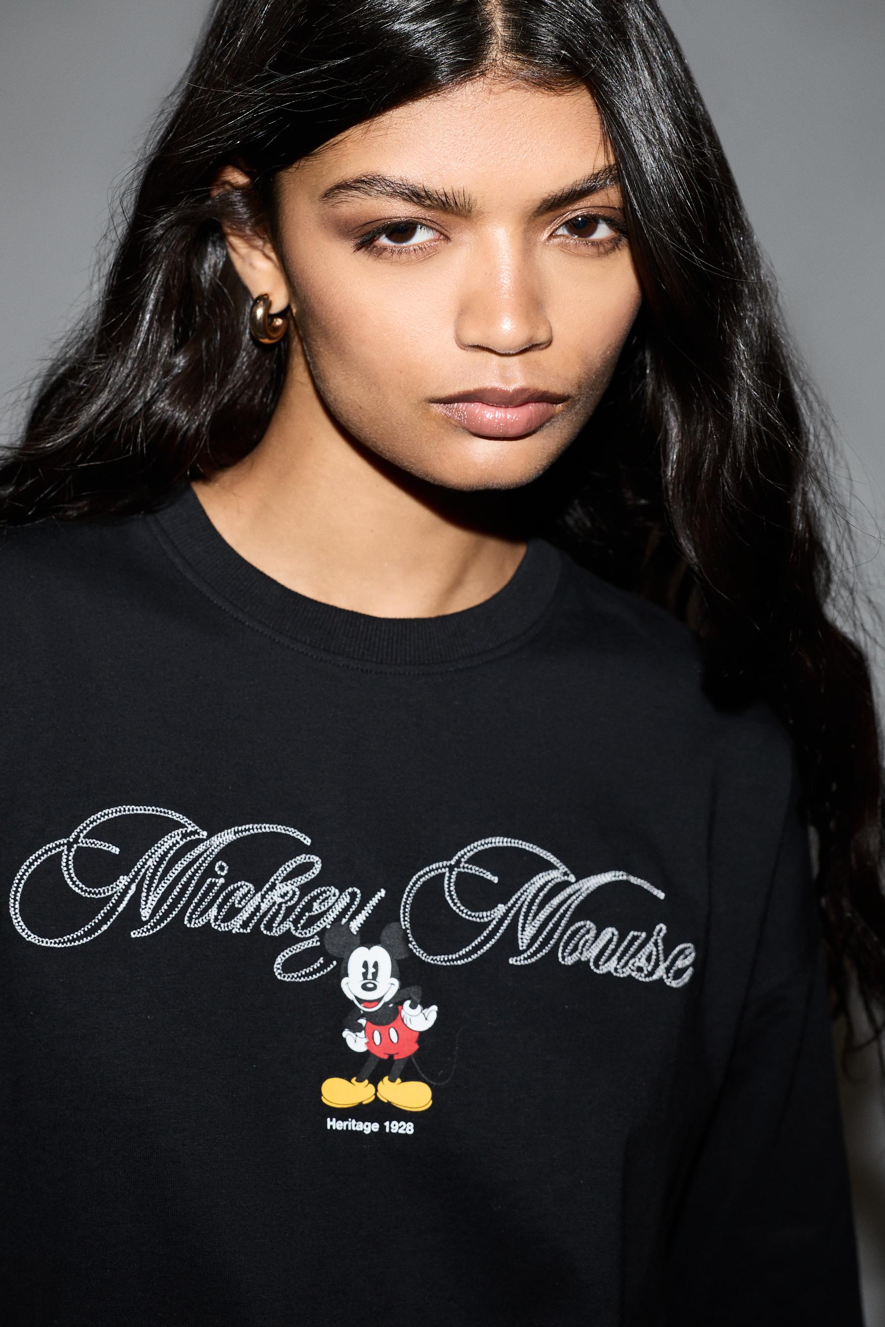 Mickey Mouse ©Disney lace T-shirt — BLACK