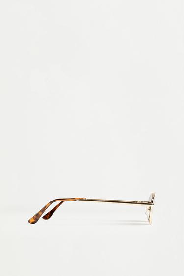 Irregular oval metallic sunglasses — GOLD 3
