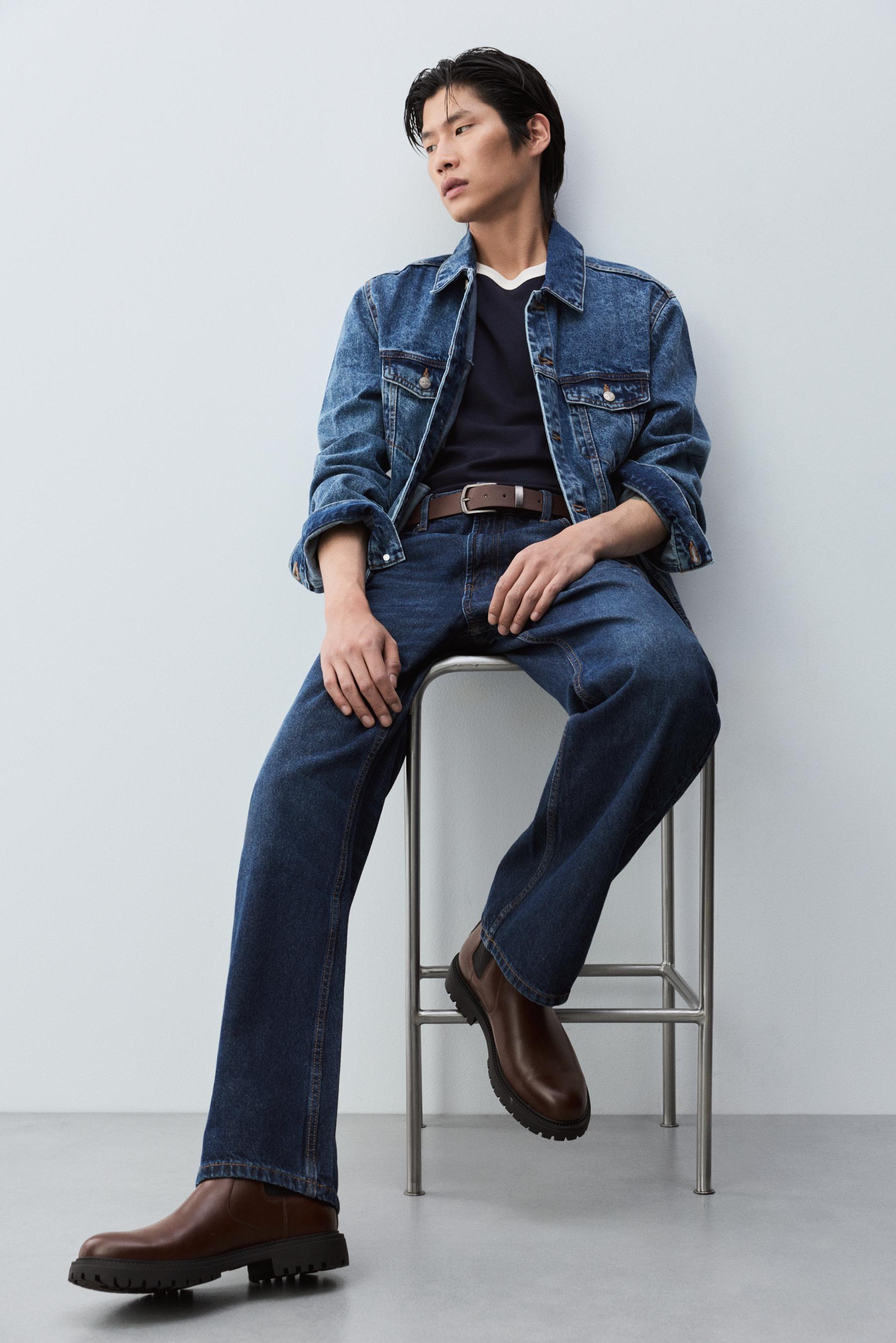 Men's Chelsea boots with track sole — BROWN