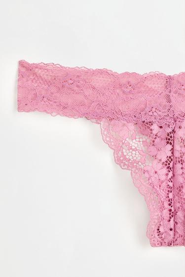 Lace thong — PINK 7