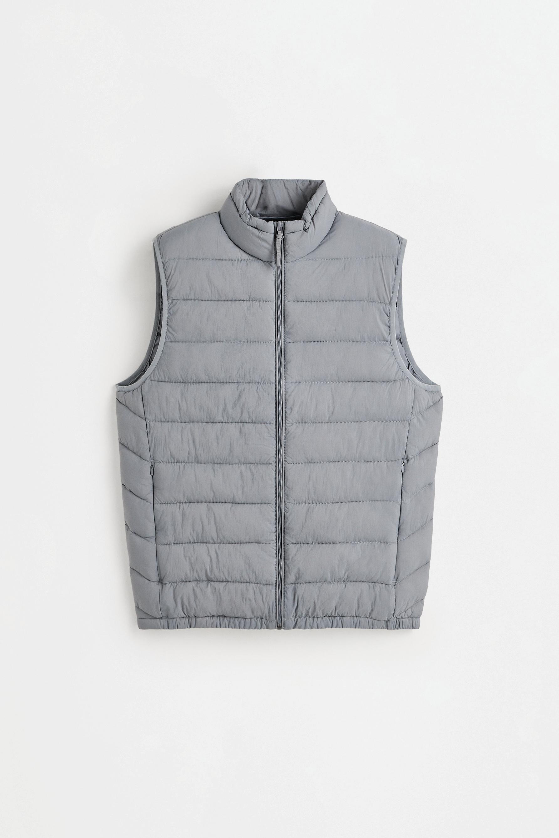 Lightweight quilted gilet — PALE GREY