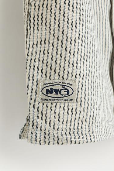 Striped denim resort shirt — BLUE TONES 4