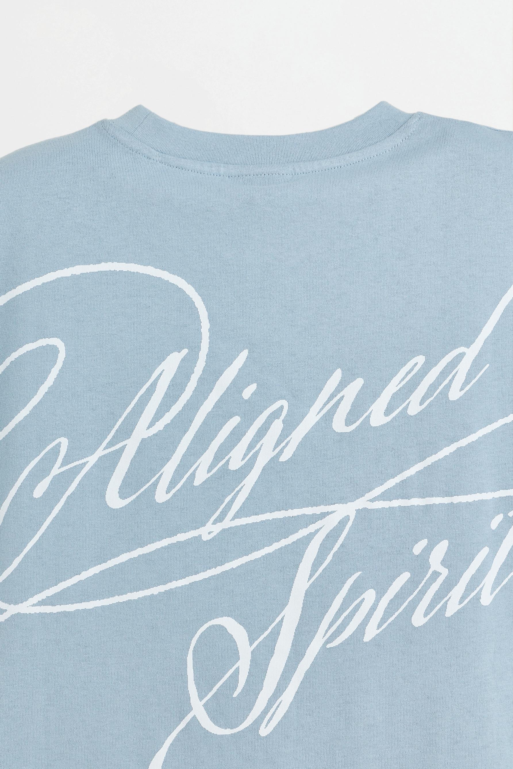 Sleeveless printed T-shirt — PASTEL BLUE