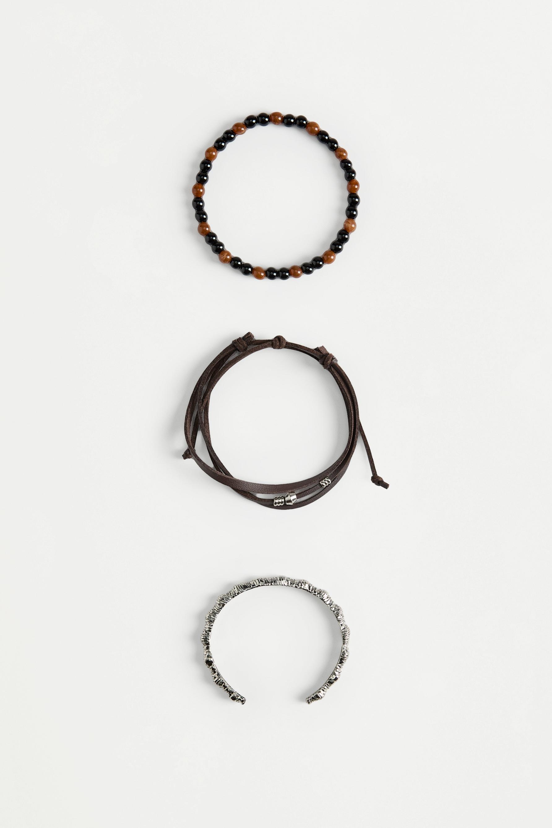 Set of 3 assorted bracelets — BLACK