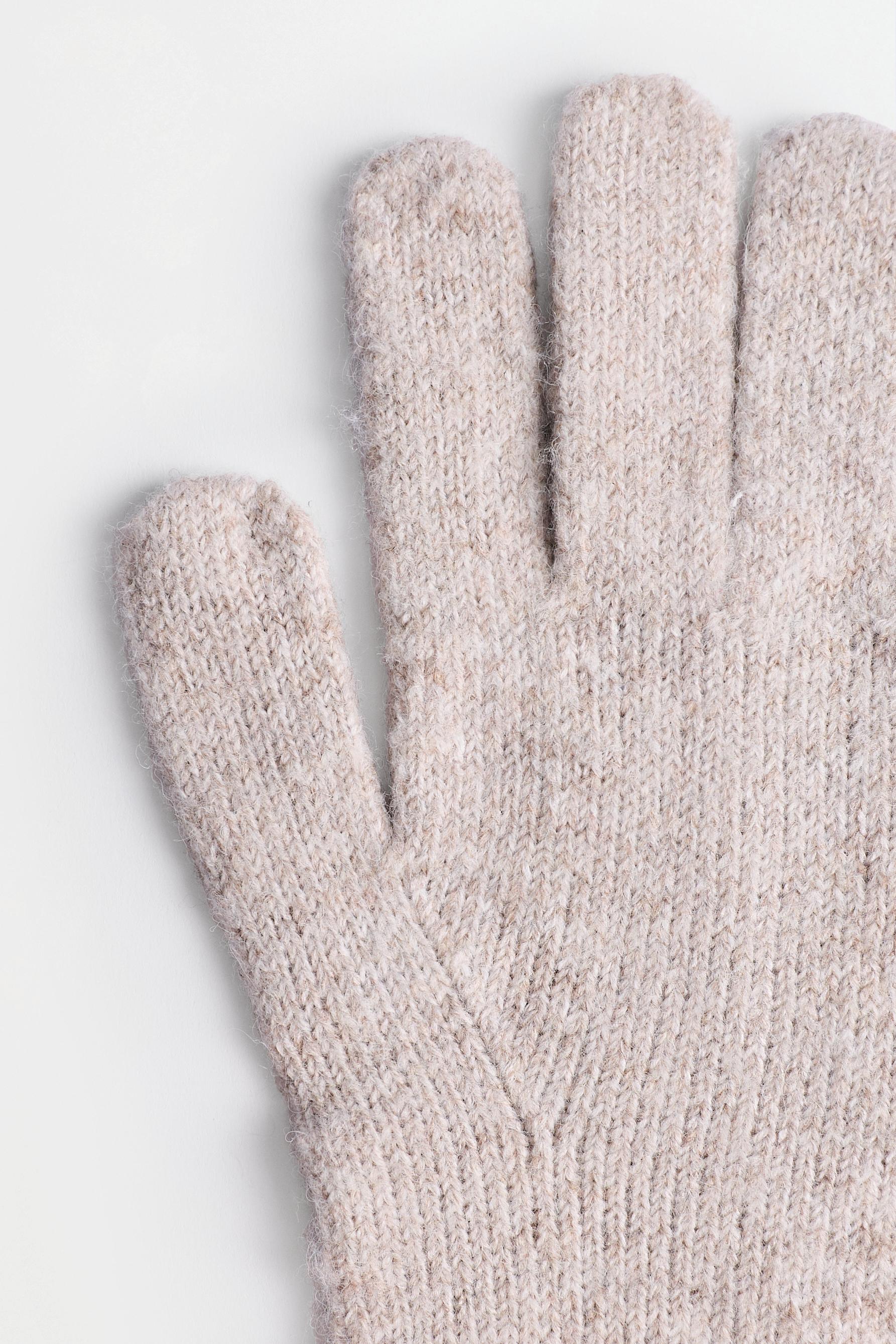 Basic knit gloves — BEACH SAND