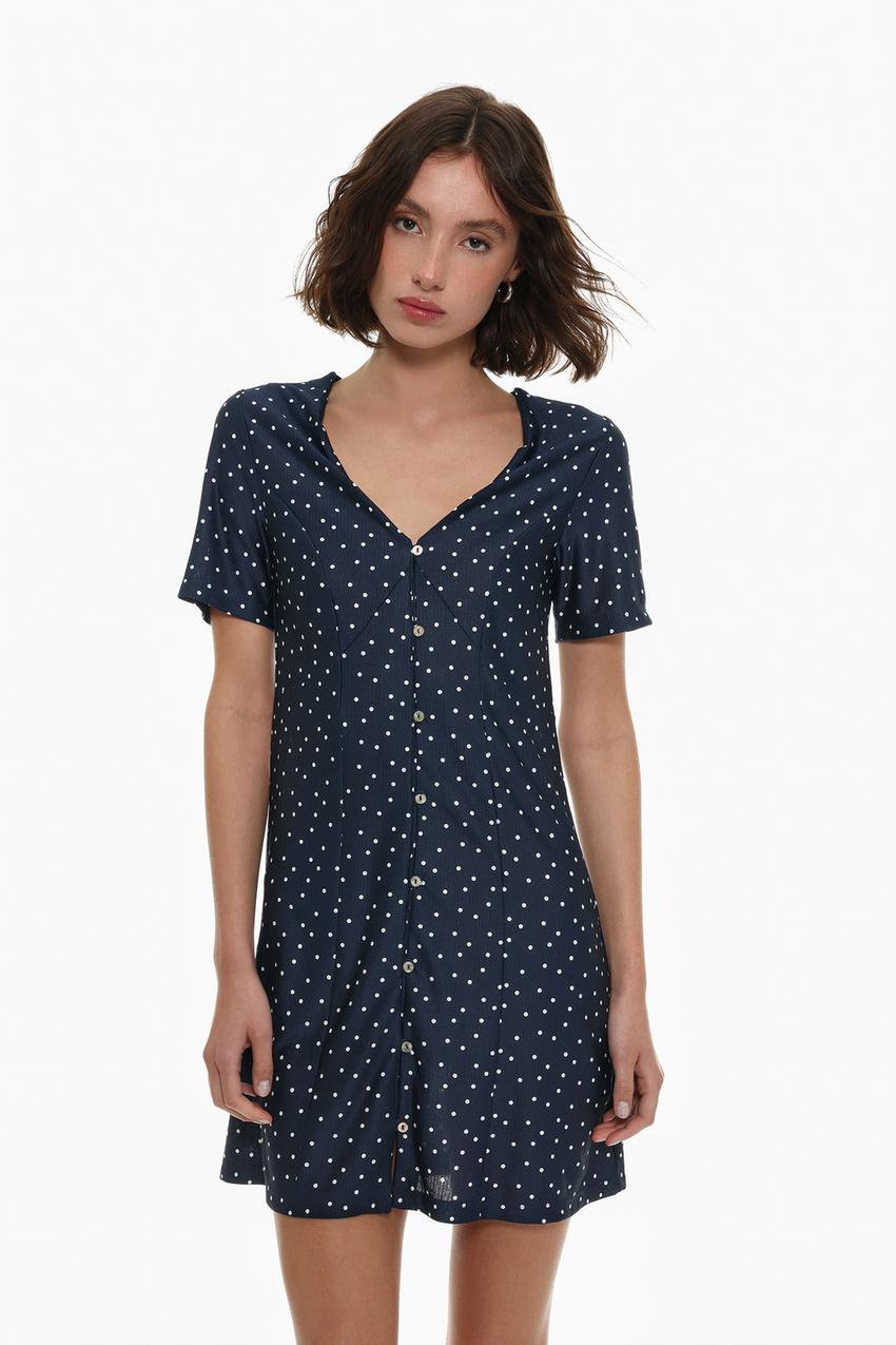 Lefties Mujer Vestido Sudadera Lefties Vestido Corto Lefties