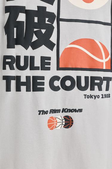 T-shirt with a maxi print on the back — PALE GREY 4