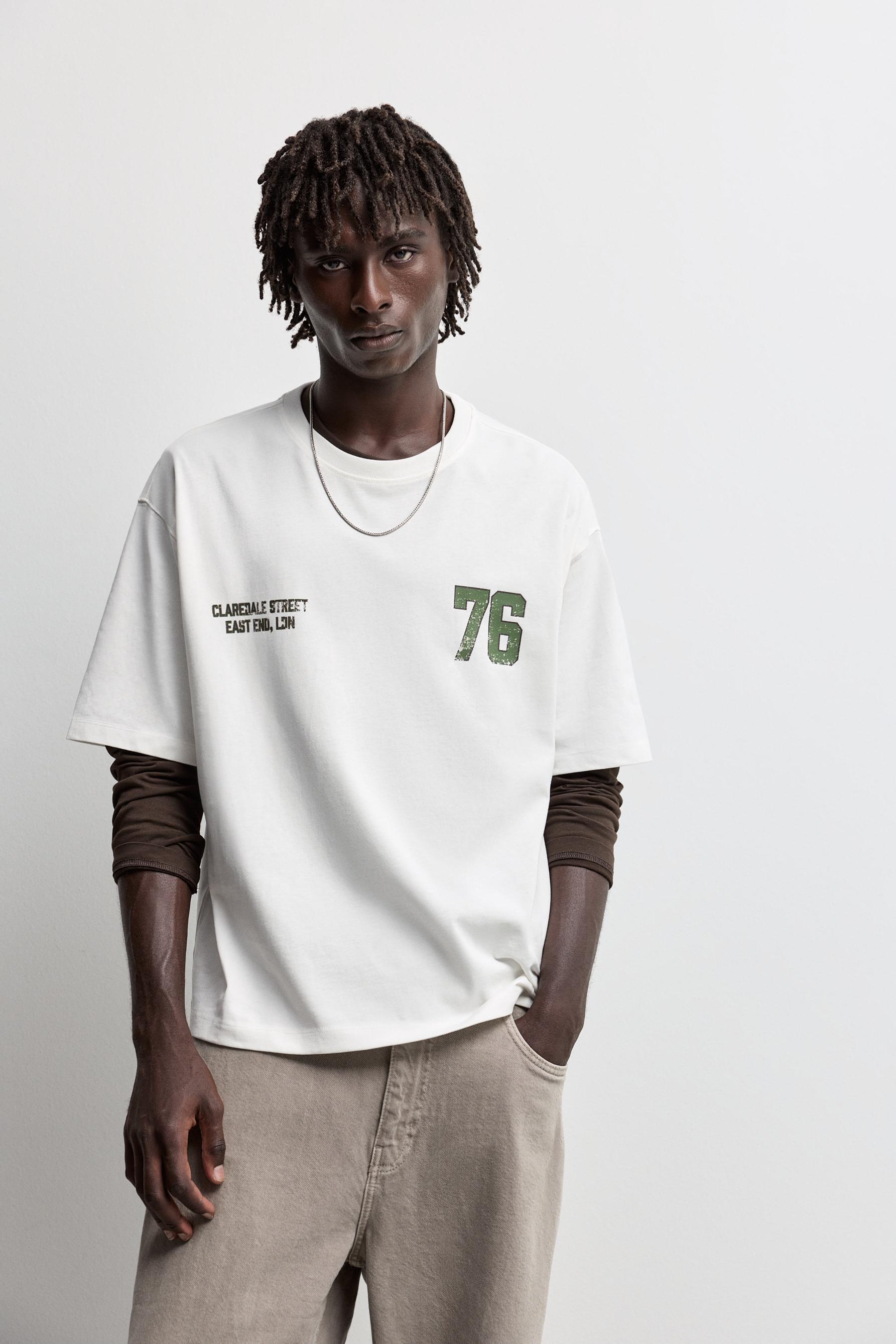 Oversize printed T-shirt — OFF WHITE