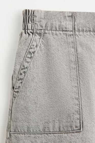 Denim cargo shorts — PALE GREY 3