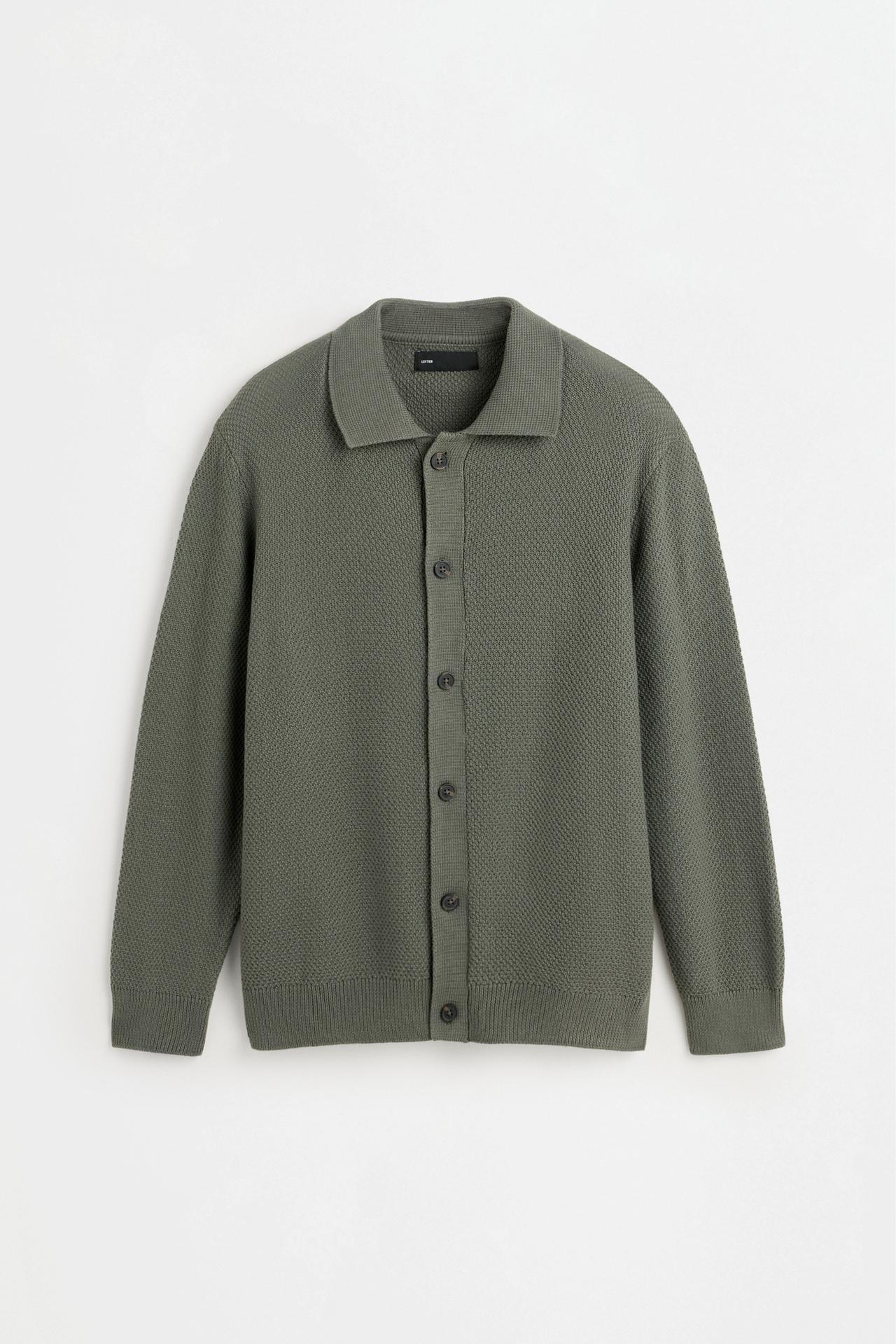 Button cardigan — DARK GREEN
