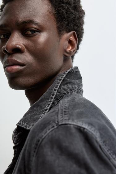 Oversize denim shirt — BLACK 5