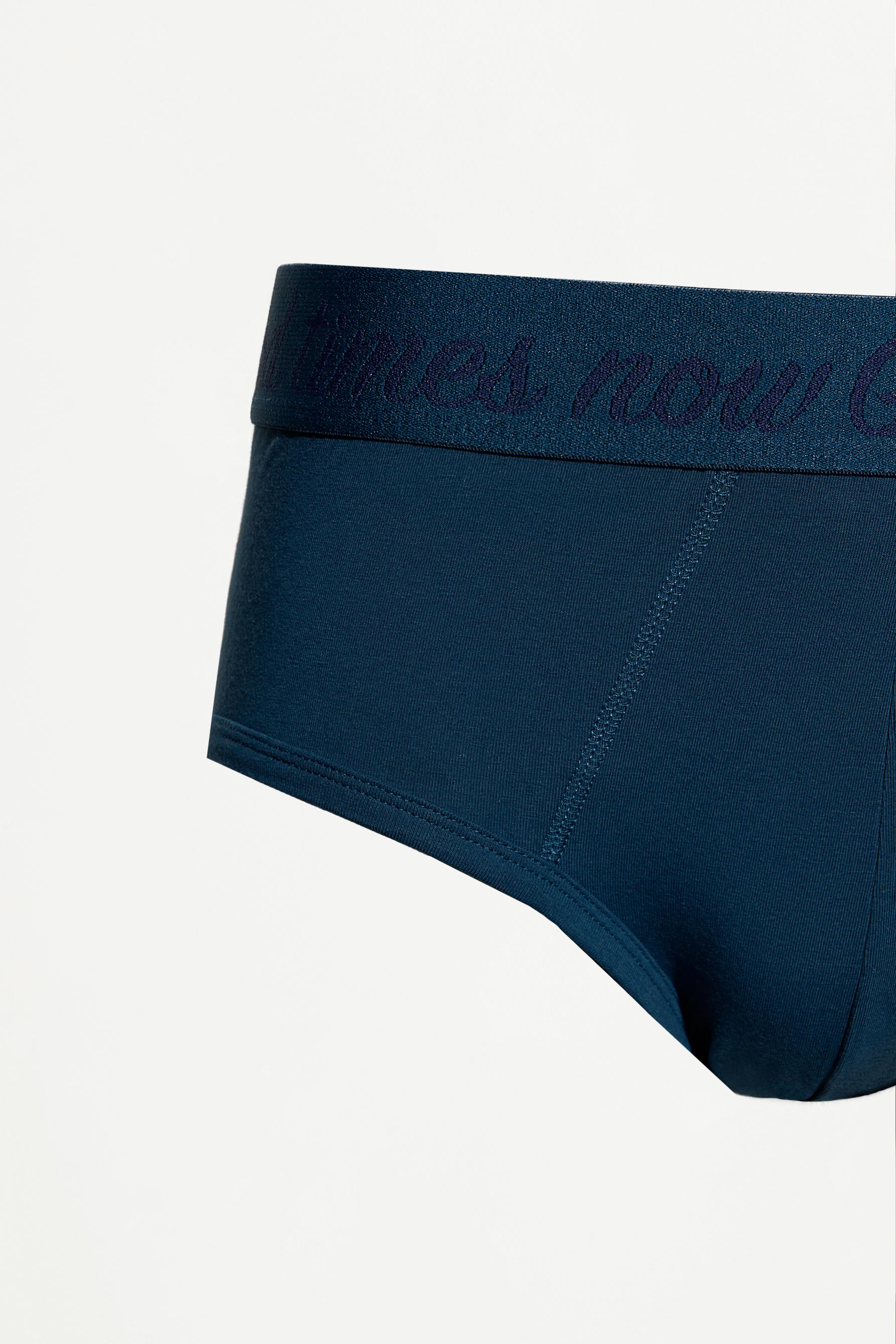 Briefs with text (Pack of 5) — NAVY