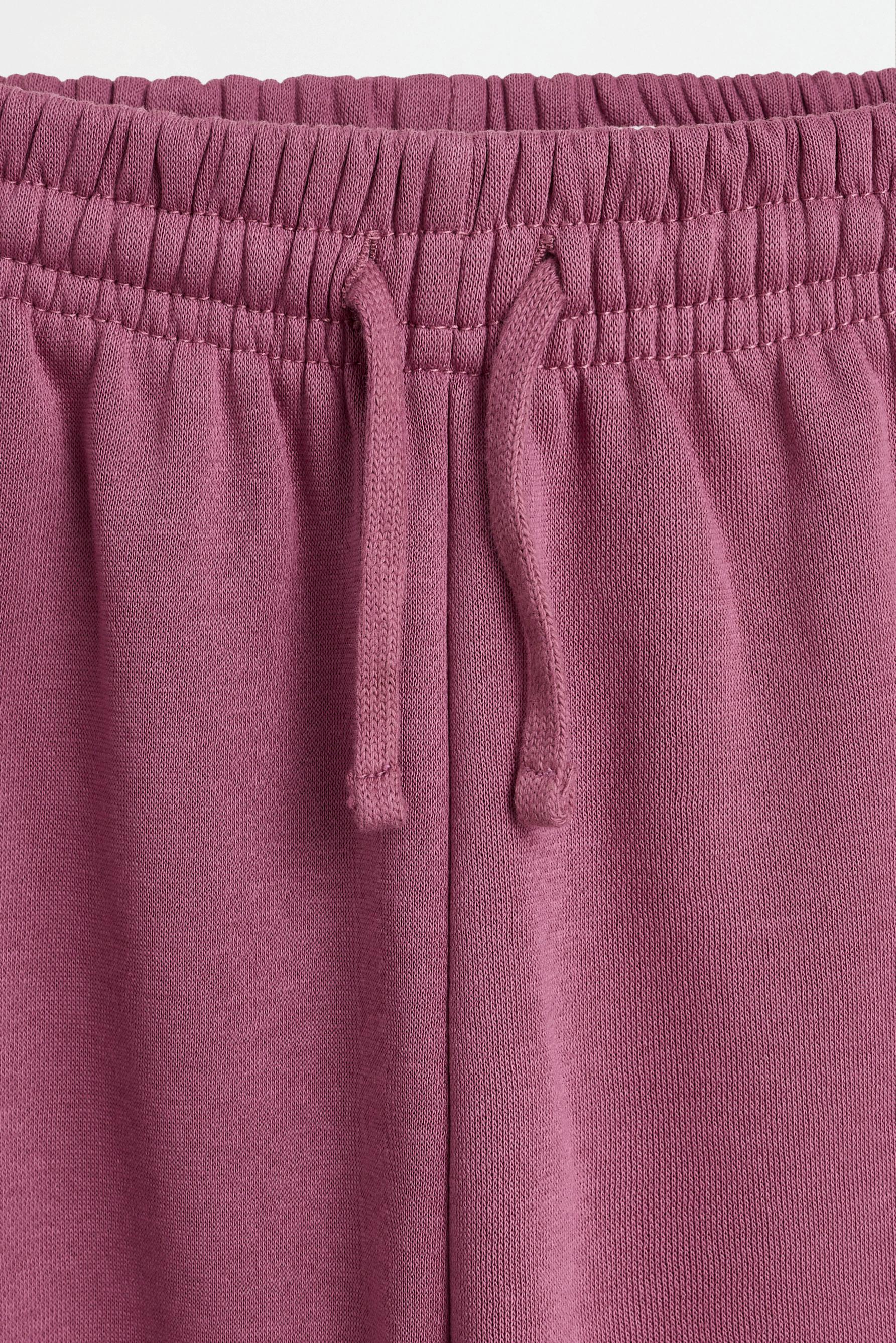 Straight-leg plush trousers — DARK PINK