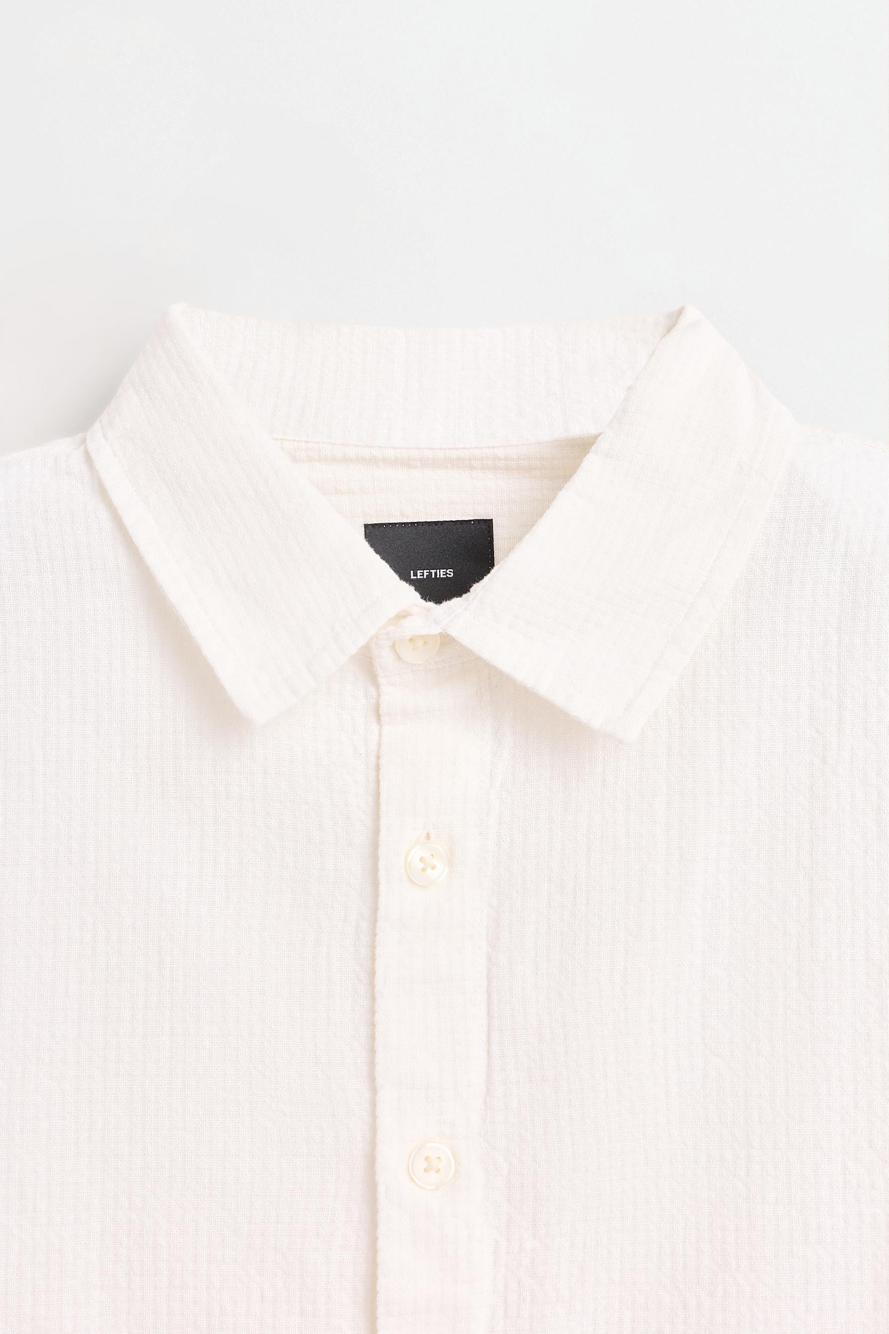 Textured shirt — WHITE