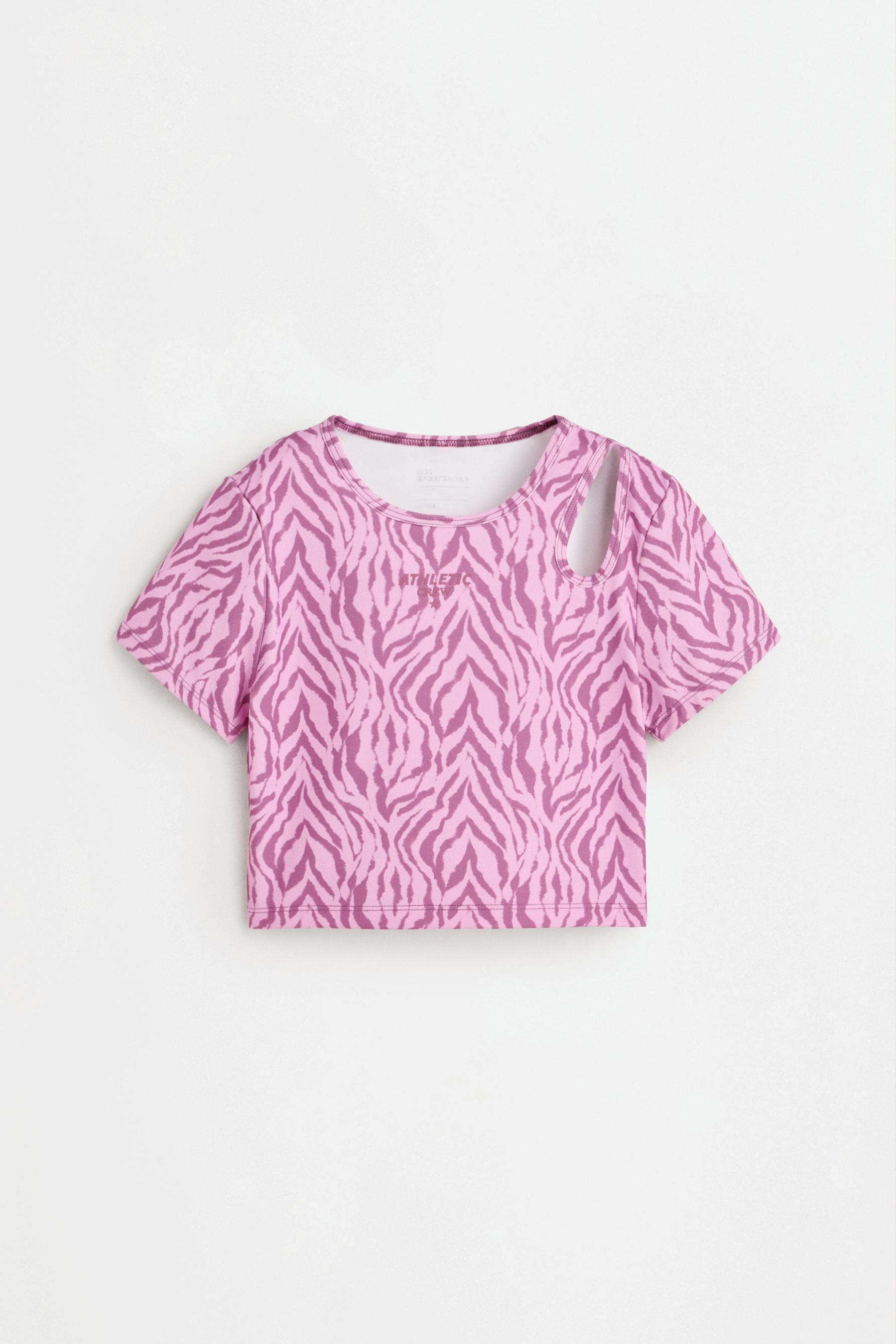 Cut-out sports top — PINK