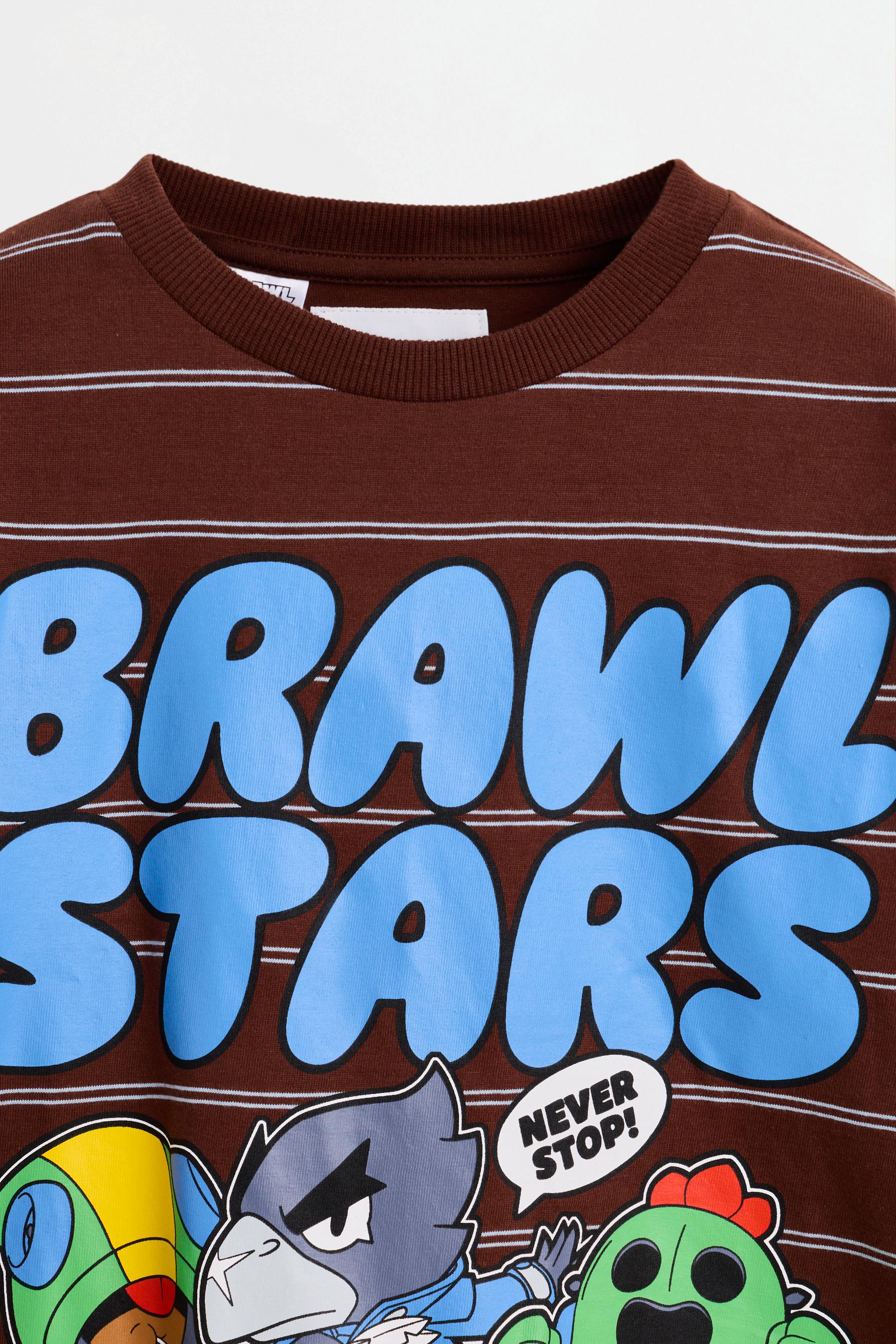 Brawl Stars ©Supercell Oy double sleeve T-shirt — BROWN