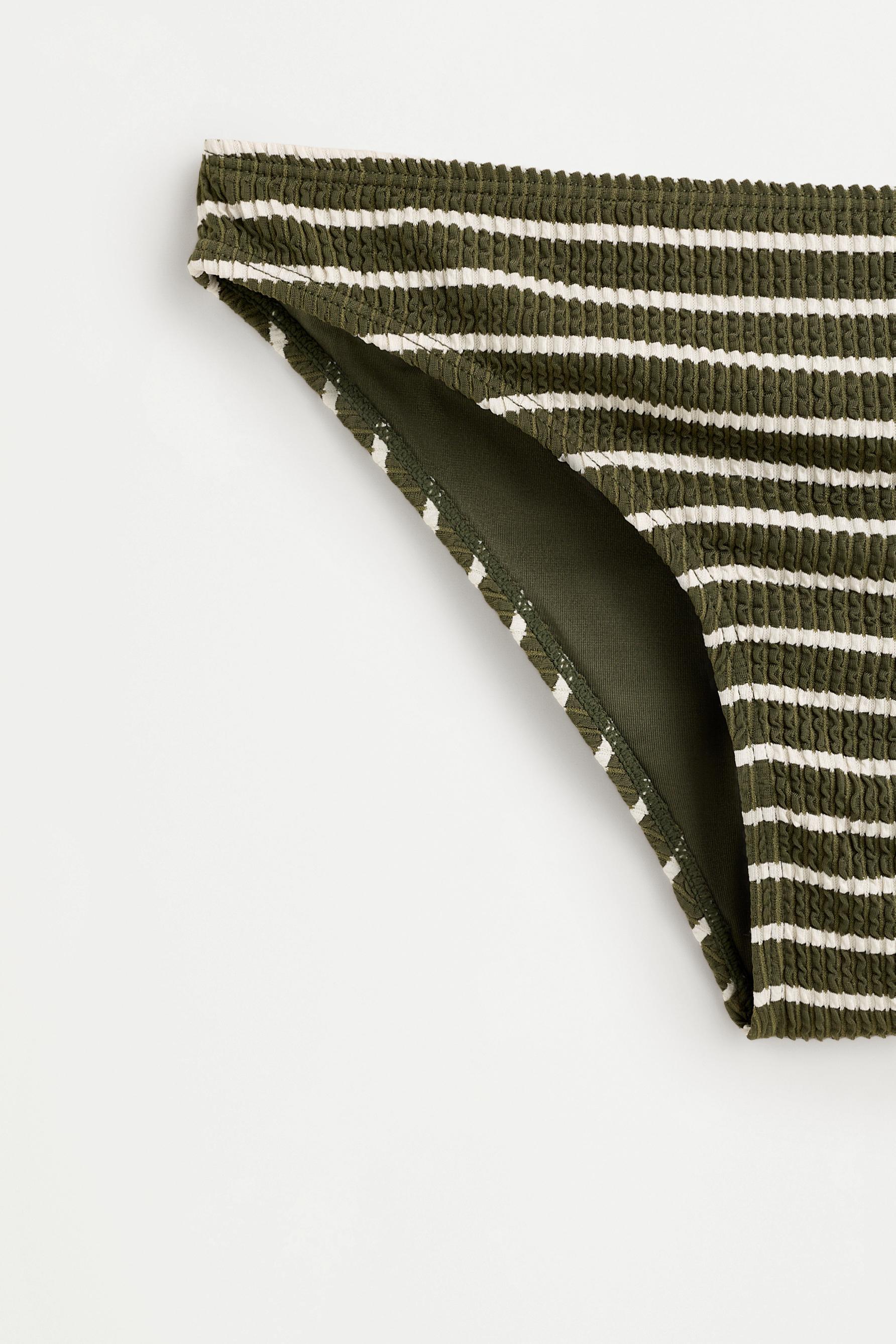 Textured bikini briefs — GREEN